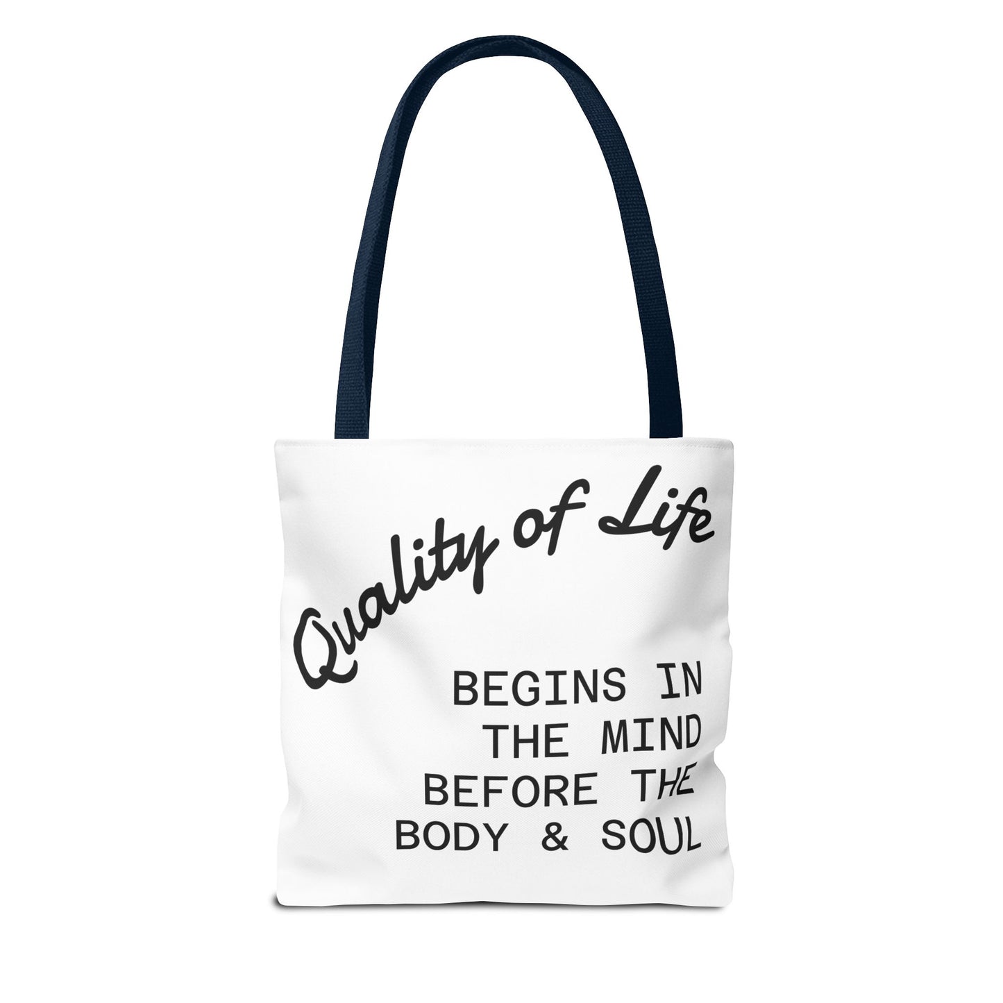 Mindful Living Tote Bag | Inspirational Daily Reminder, Eco-Friendly Gift, Motivational Quote Bag, Shopping Tote, Yoga Accessory