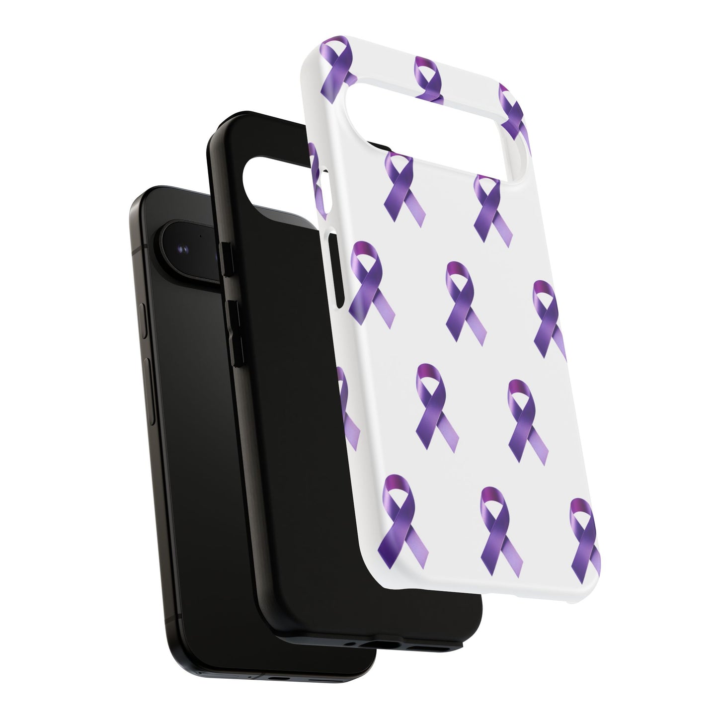 Purple Ribbon Phone Case, Tough Cases for Cancer Awareness, Gift for Loved Ones, Supportive Phone Cover, Awareness Merchandise