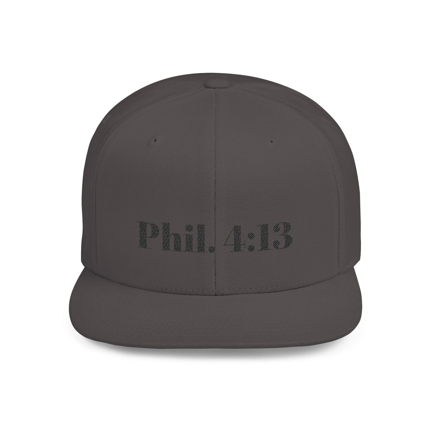 Phil. 4:13 Inspirational Flat Bill Snapback Hat, Motivational Cap for Men, Women, Sports Enthusiasts, Perfect Gift, Everyday Wear
