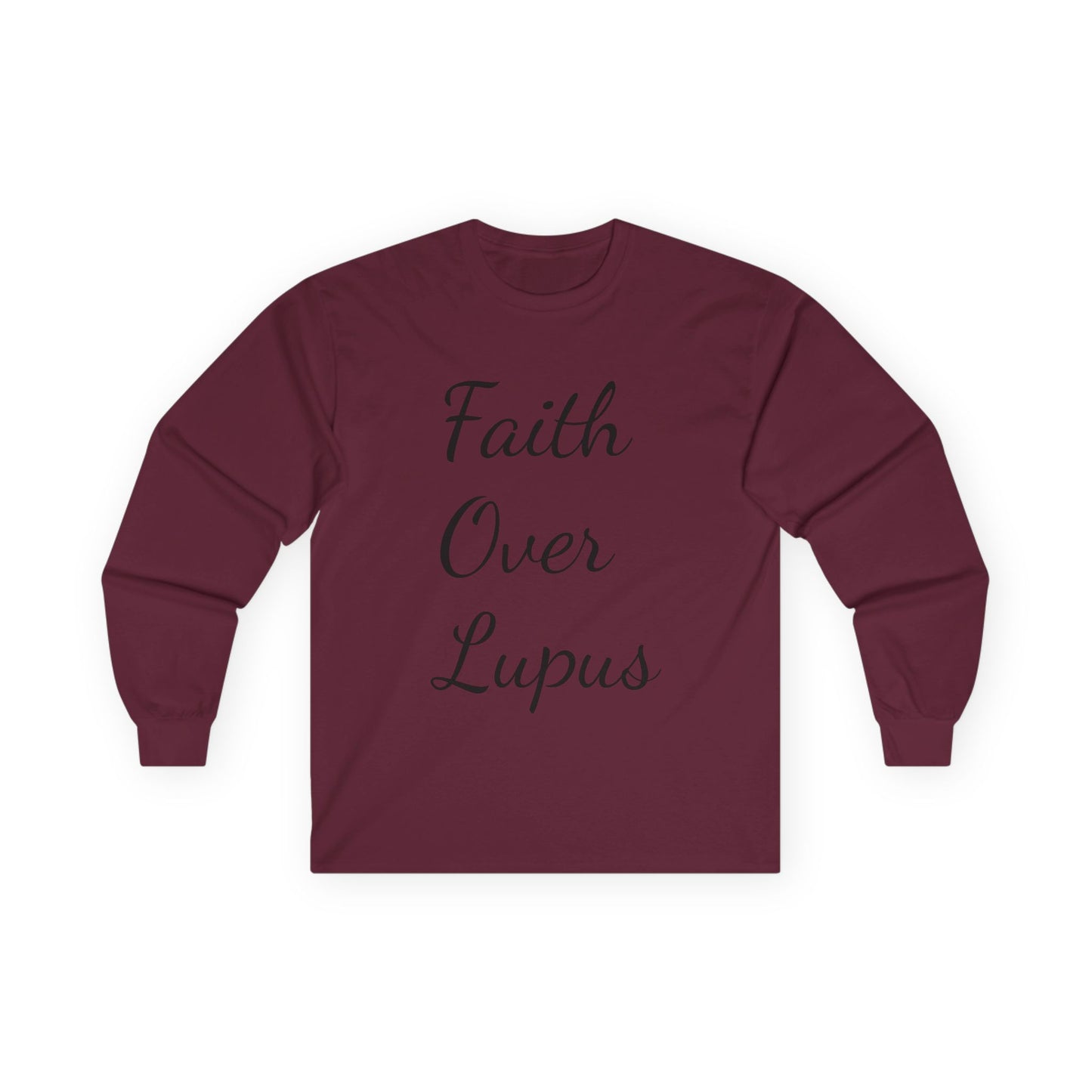 Copy of Faith Over Lupus Unisex Long Sleeve Tee, Inspirational Shirt, Awareness Apparel, Special Occasion Gift, Thoughtful Supportive Wear