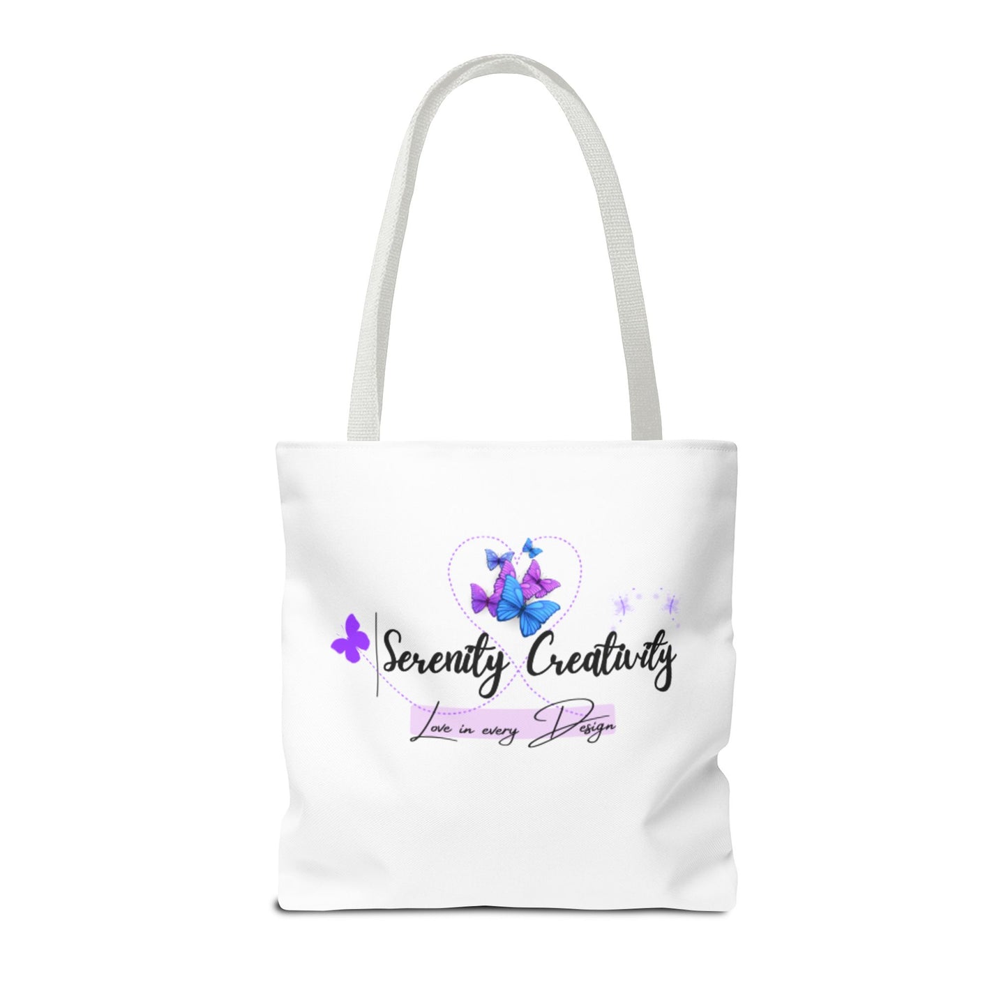 Serenity Creativity Tote Bag, AOP Art Bag, Stylish Tote, Gift for Creatives, Butterfly Design, Eco-Friendly Shopper