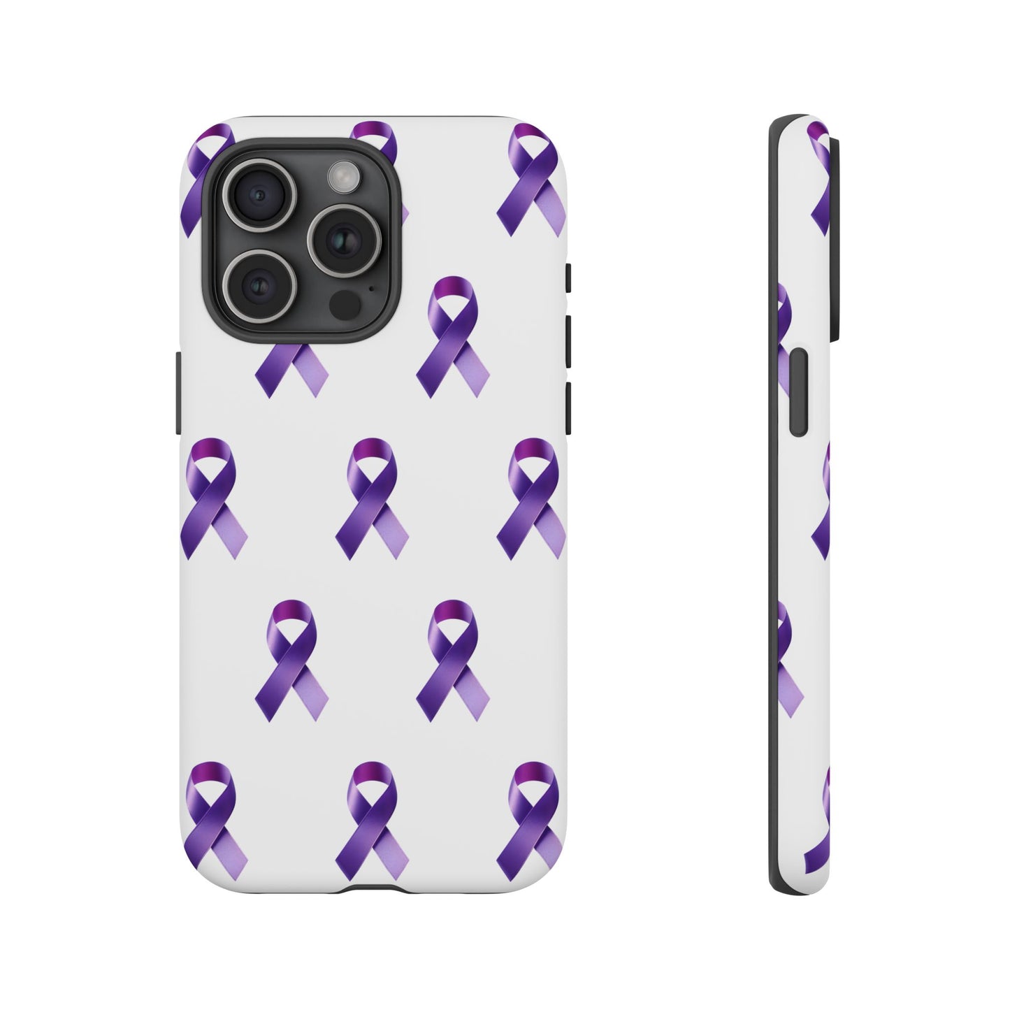 Purple Ribbon Phone Case, Tough Cases for Cancer Awareness, Gift for Loved Ones, Supportive Phone Cover, Awareness Merchandise