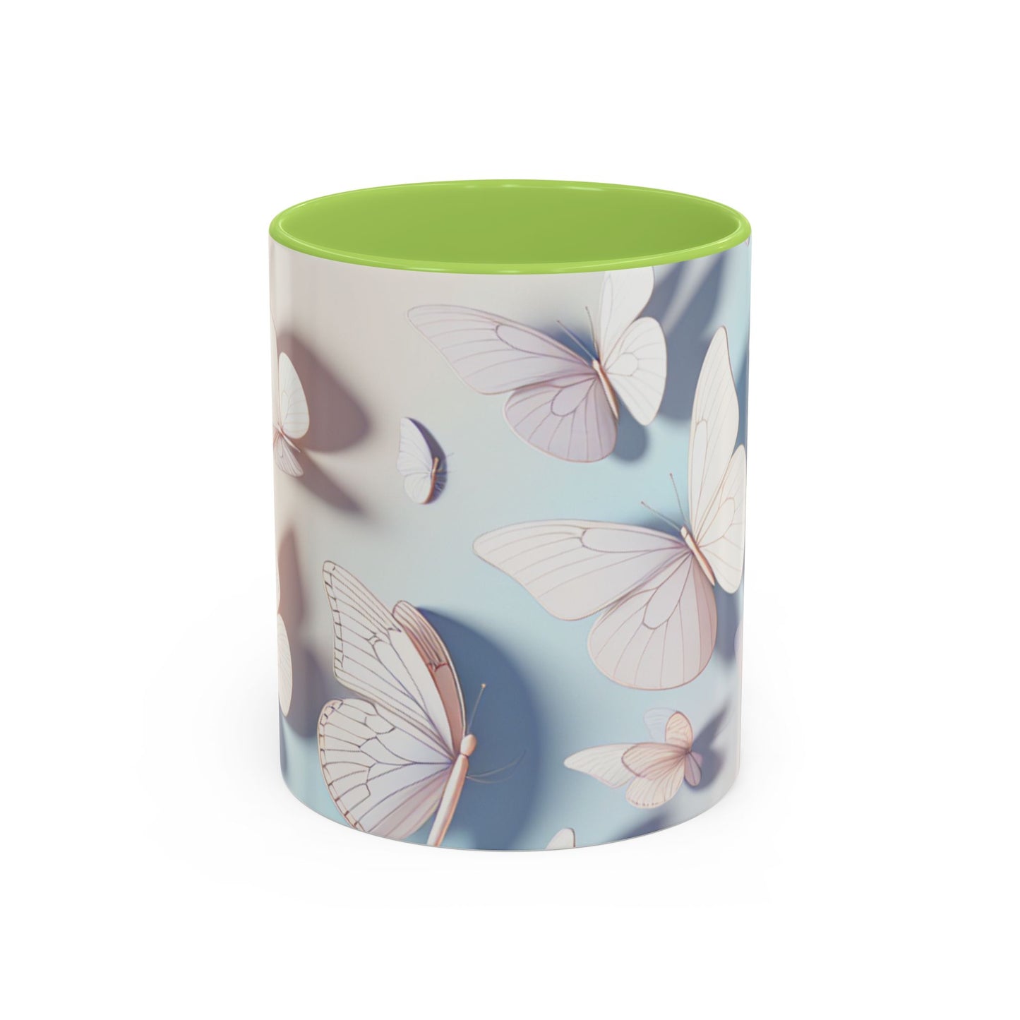 Elegant Butterfly Accent Coffee Mug, Floral Gift, Home Decor, Butterfly Design, Perfect for Birthdays, Nature Lovers
