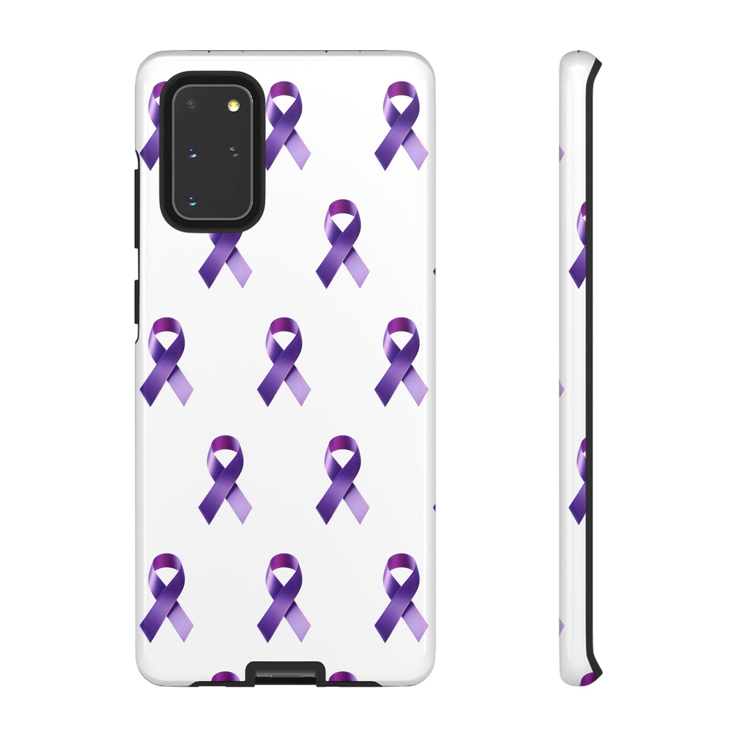 Purple Ribbon Phone Case, Tough Cases for Cancer Awareness, Gift for Loved Ones, Supportive Phone Cover, Awareness Merchandise
