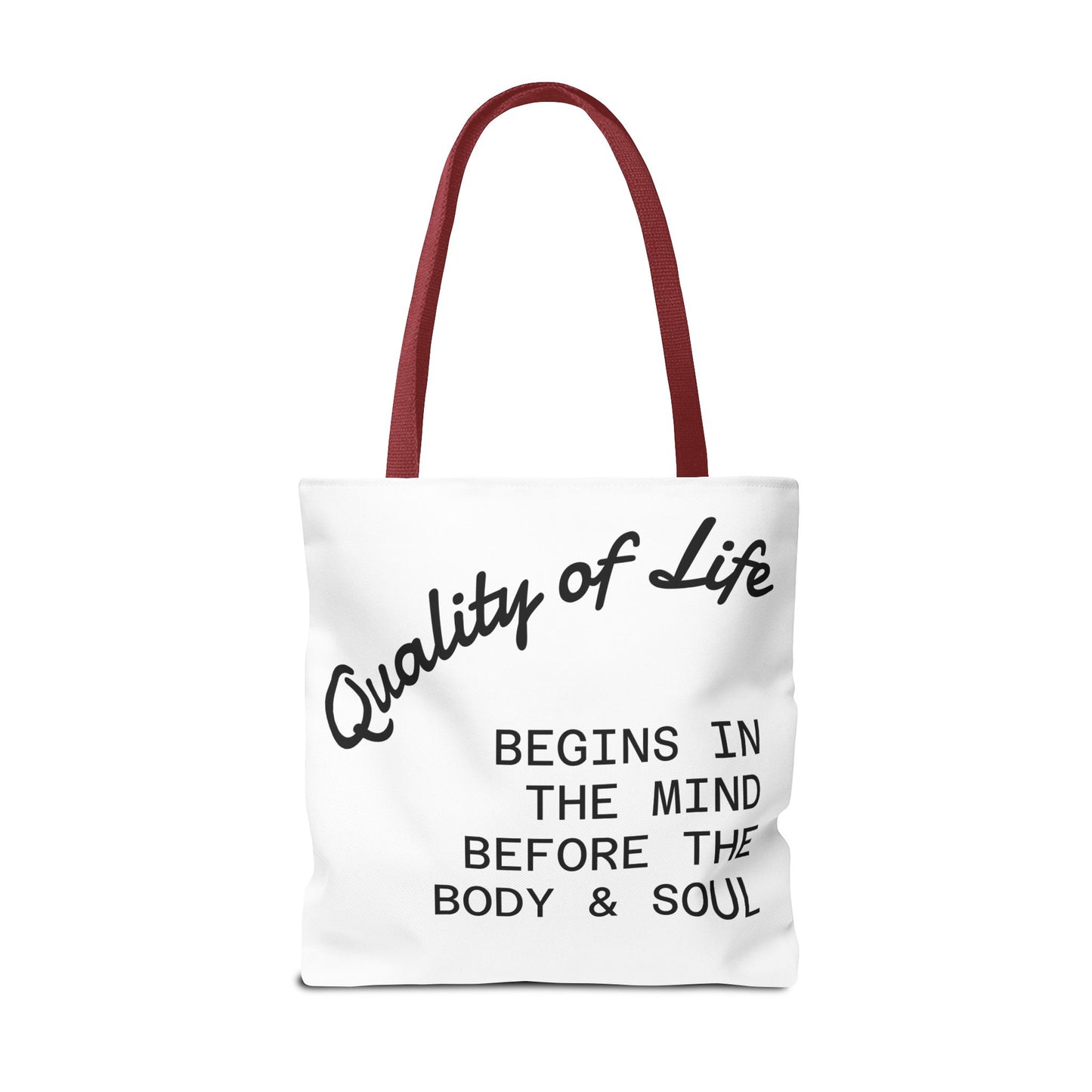 Mindful Living Tote Bag | Inspirational Daily Reminder, Eco-Friendly Gift, Motivational Quote Bag, Shopping Tote, Yoga Accessory