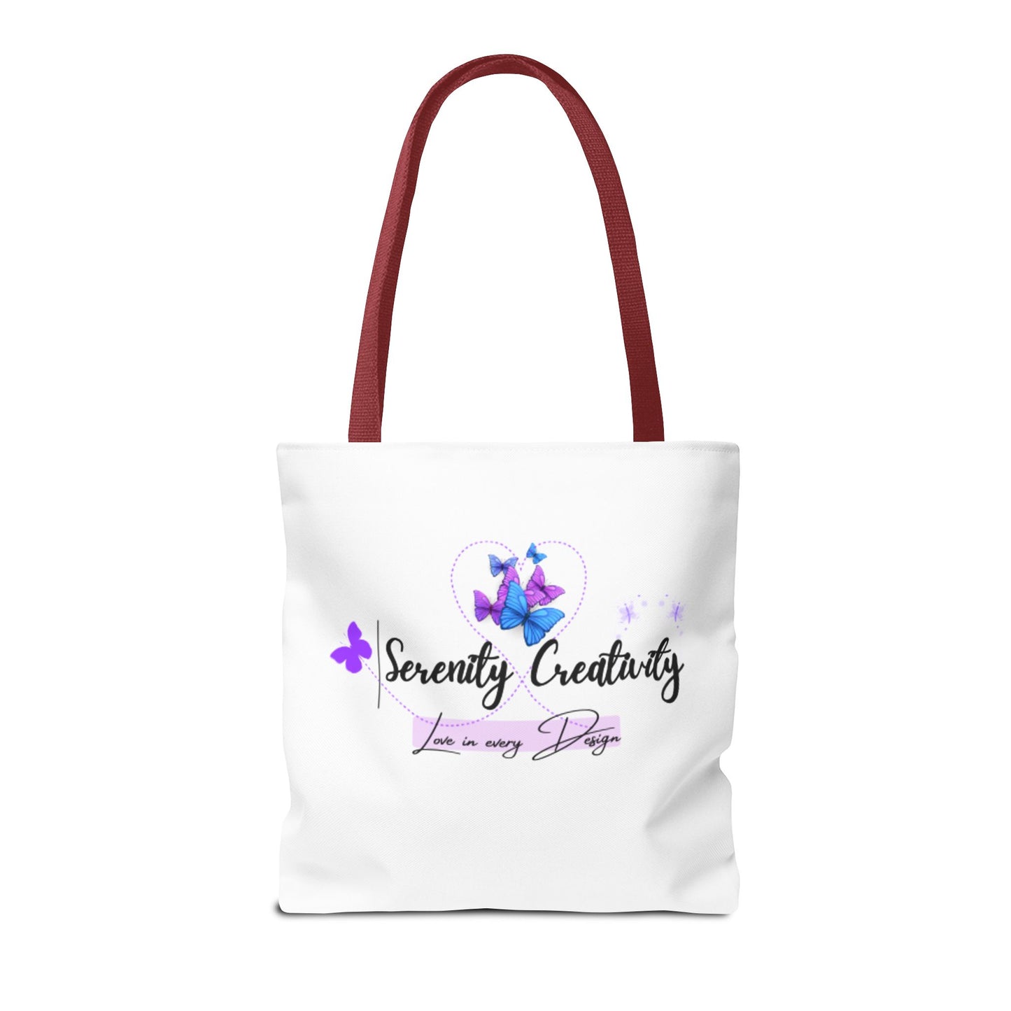 Serenity Creativity Tote Bag, AOP Art Bag, Stylish Tote, Gift for Creatives, Butterfly Design, Eco-Friendly Shopper