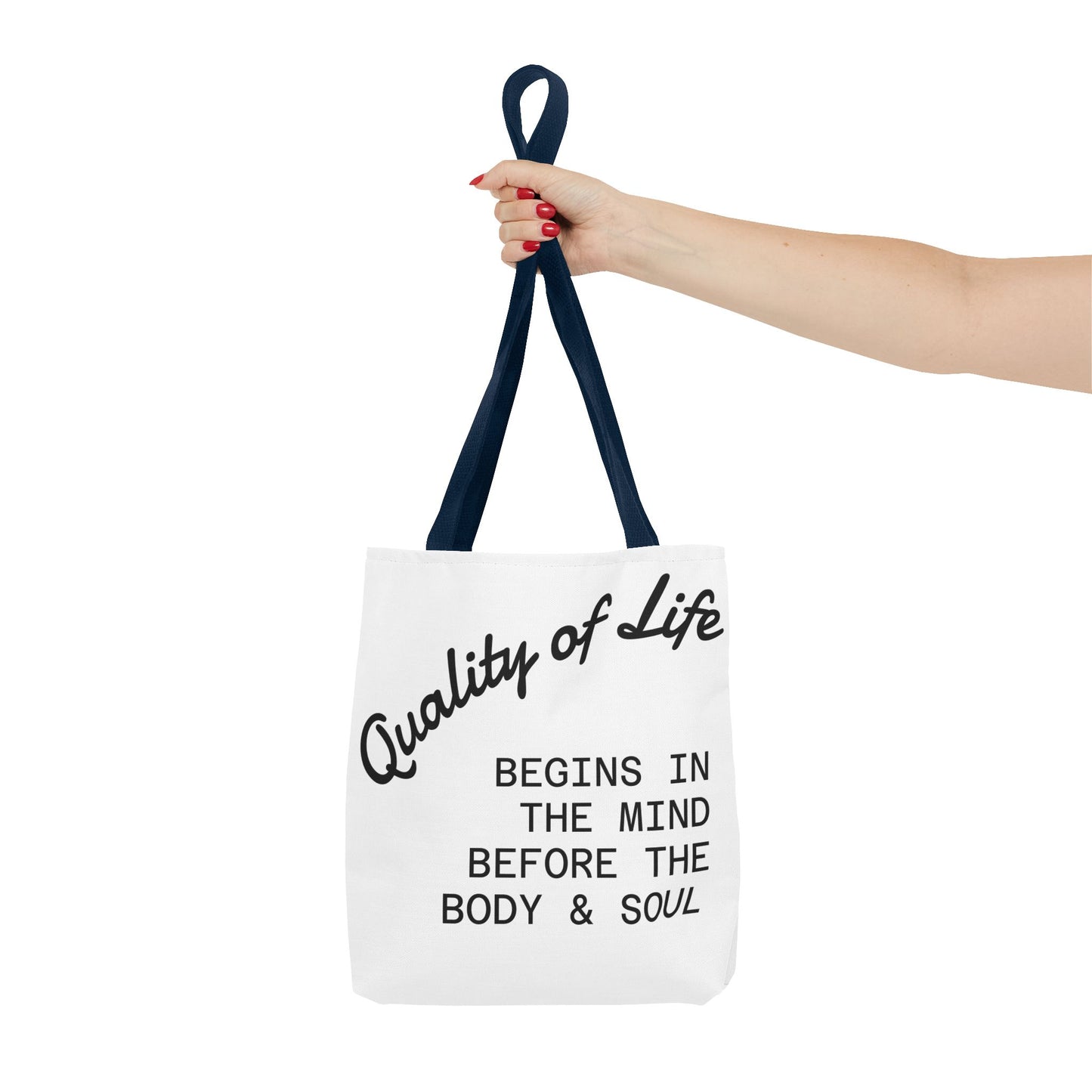 Mindful Living Tote Bag | Inspirational Daily Reminder, Eco-Friendly Gift, Motivational Quote Bag, Shopping Tote, Yoga Accessory