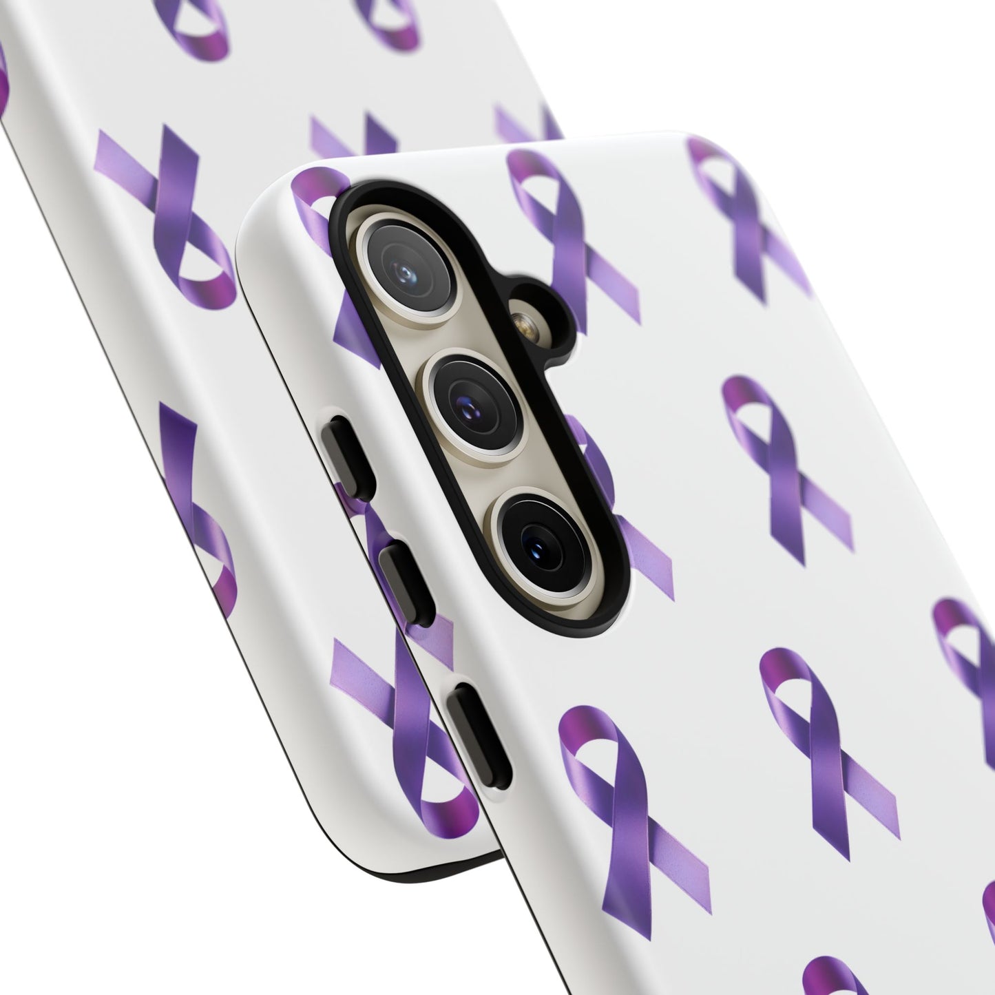 Purple Ribbon Phone Case, Tough Cases for Cancer Awareness, Gift for Loved Ones, Supportive Phone Cover, Awareness Merchandise