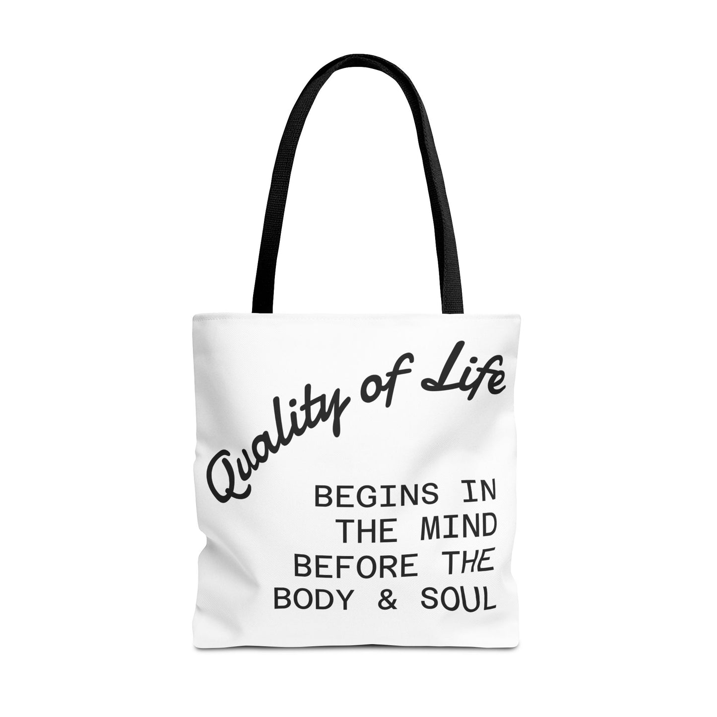 Mindful Living Tote Bag | Inspirational Daily Reminder, Eco-Friendly Gift, Motivational Quote Bag, Shopping Tote, Yoga Accessory