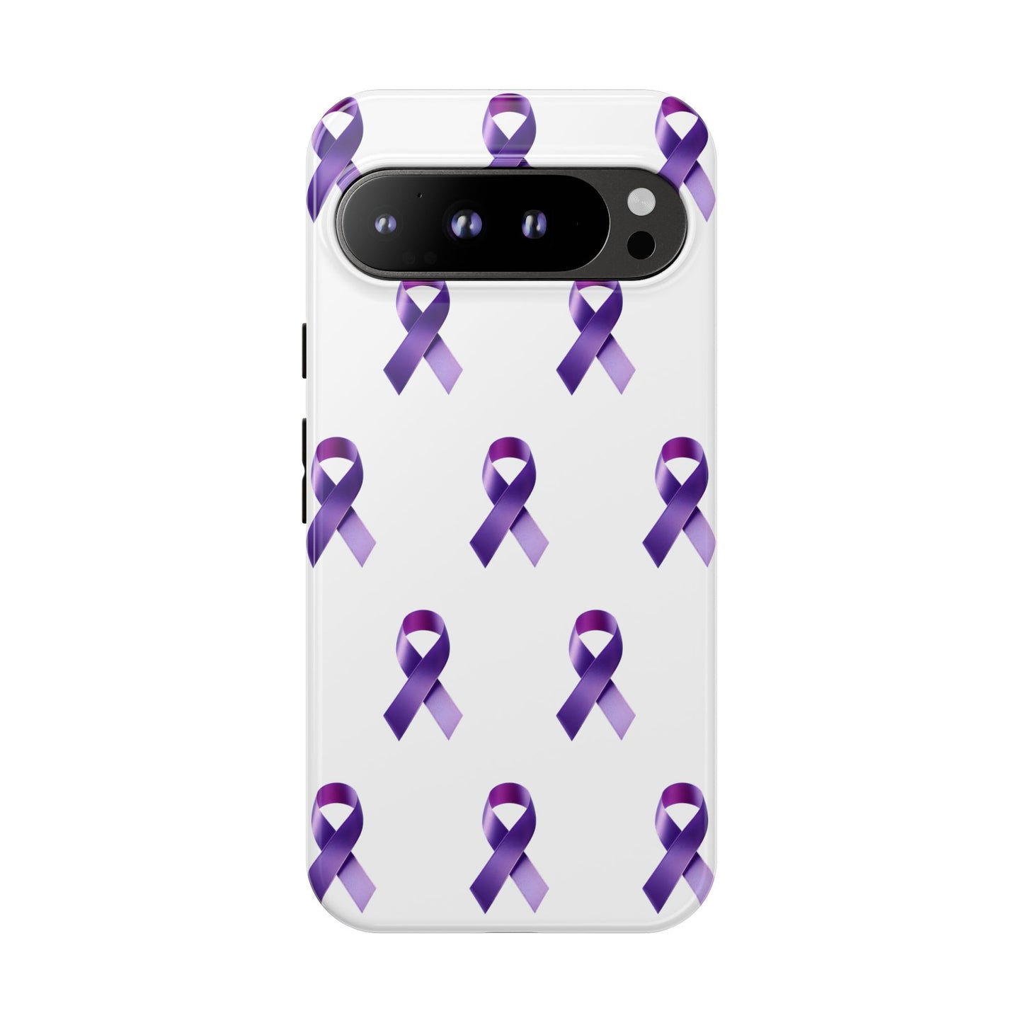 Purple Ribbon Phone Case, Tough Cases for Cancer Awareness, Gift for Loved Ones, Supportive Phone Cover, Awareness Merchandise