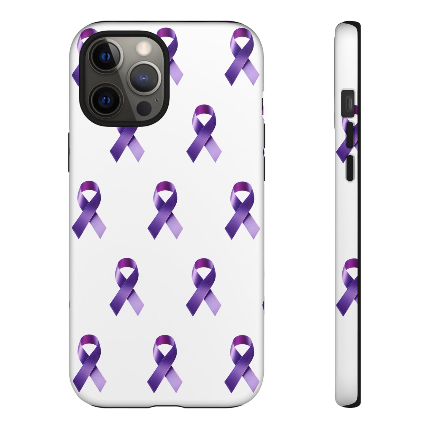Purple Ribbon Phone Case, Tough Cases for Cancer Awareness, Gift for Loved Ones, Supportive Phone Cover, Awareness Merchandise