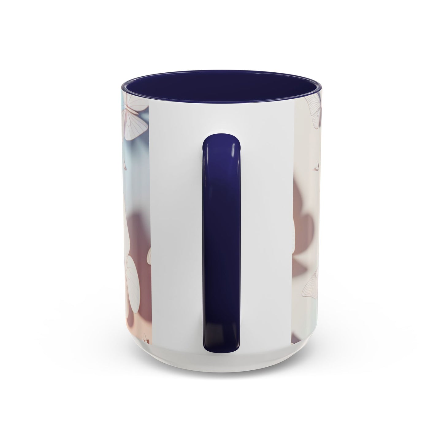 Elegant Butterfly Accent Coffee Mug, Floral Gift, Home Decor, Butterfly Design, Perfect for Birthdays, Nature Lovers