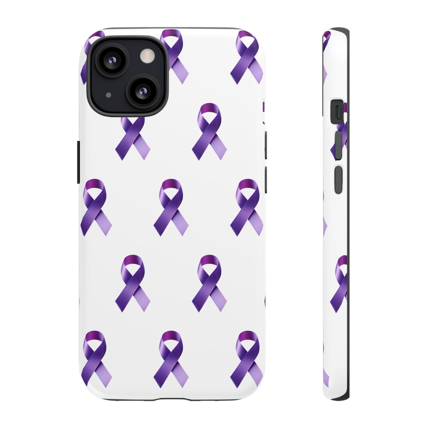 Purple Ribbon Phone Case, Tough Cases for Cancer Awareness, Gift for Loved Ones, Supportive Phone Cover, Awareness Merchandise