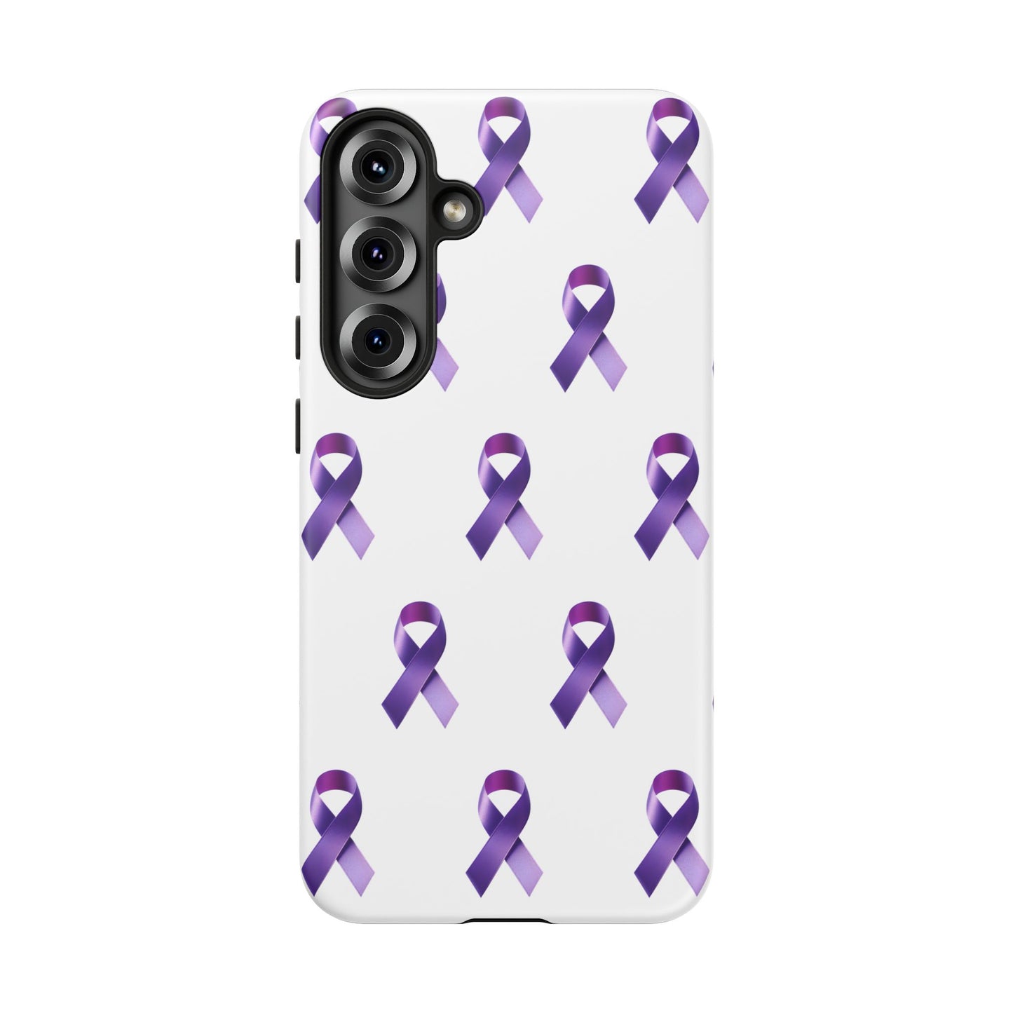 Purple Ribbon Phone Case, Tough Cases for Cancer Awareness, Gift for Loved Ones, Supportive Phone Cover, Awareness Merchandise