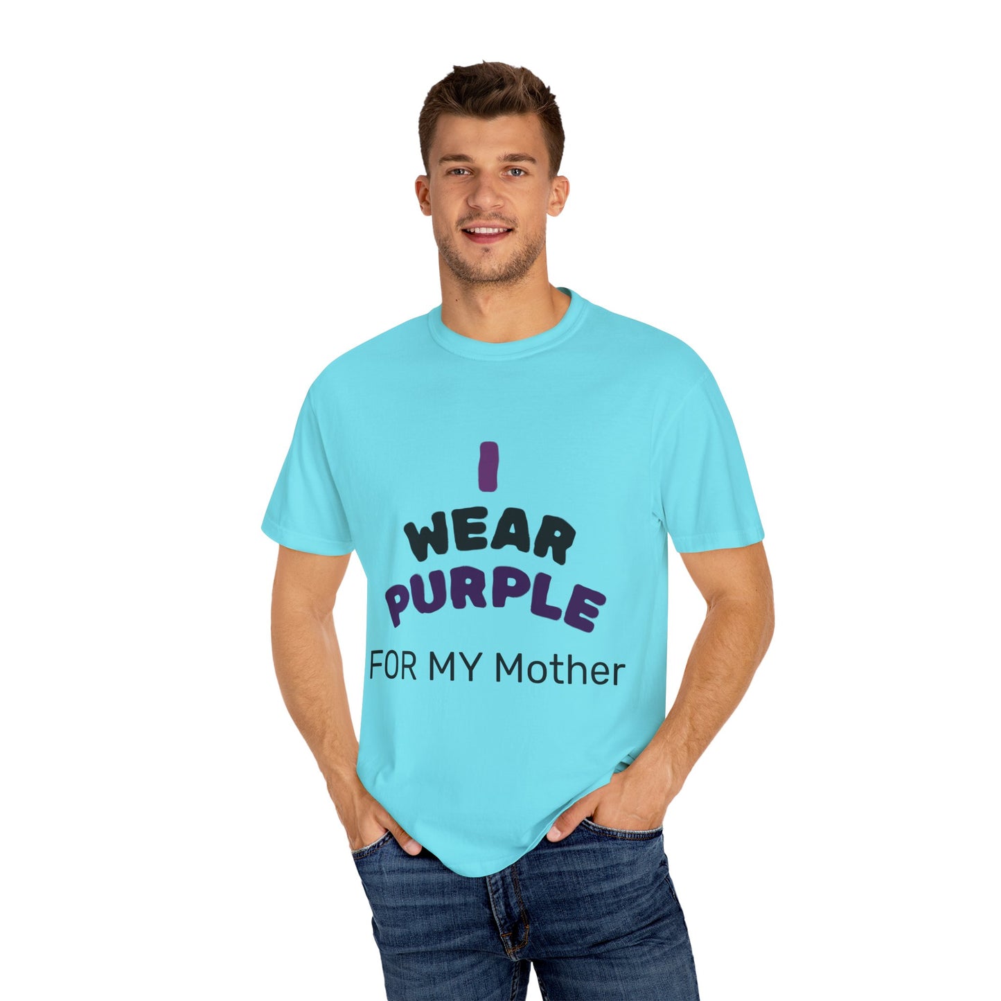 For Mom Purple T-Shirt for Awareness, Gift for Mom, Family Reunion, Cancer Support Apparel, Comfortable Casual Wear