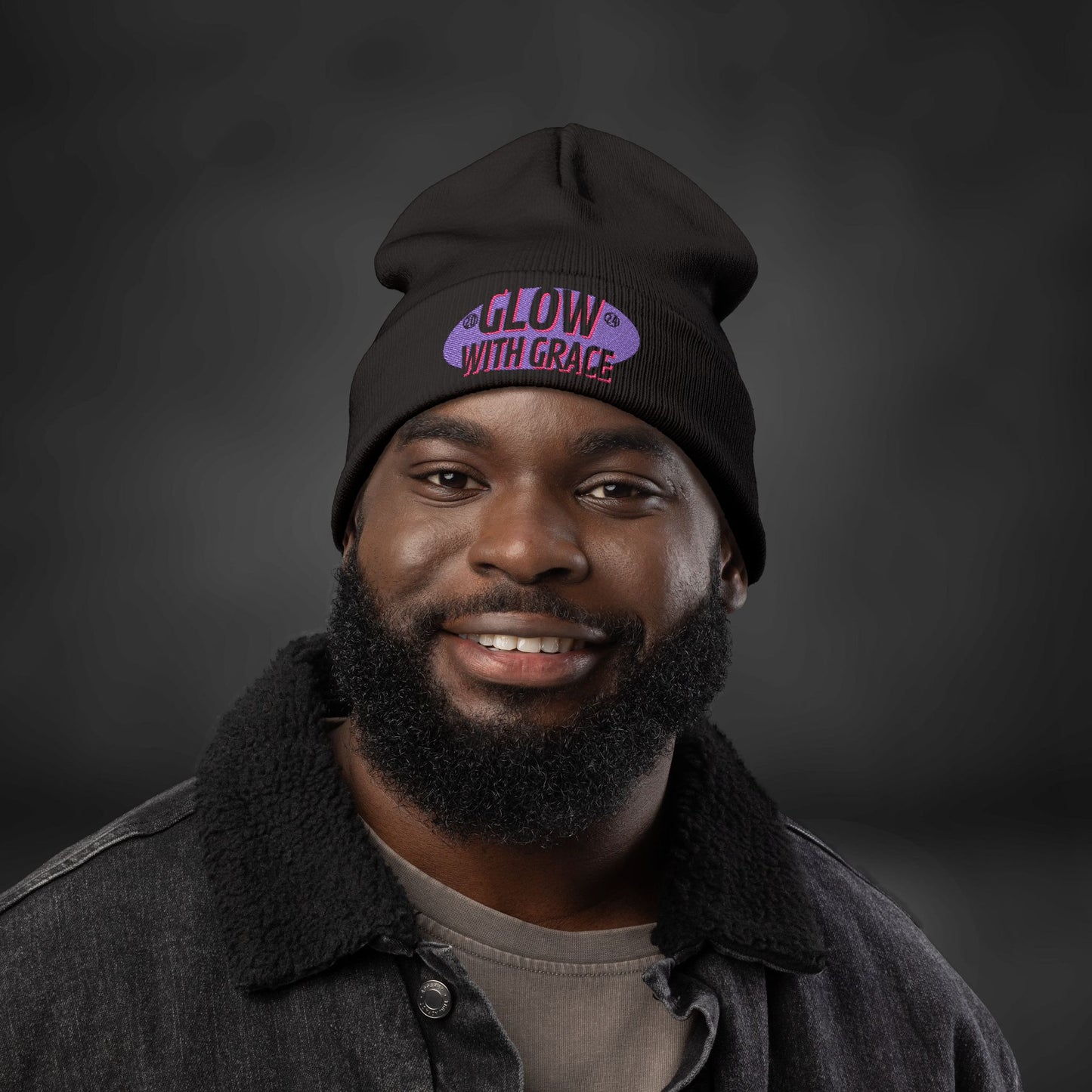 S-Line:: Glow With Grace Embroidered Beanie