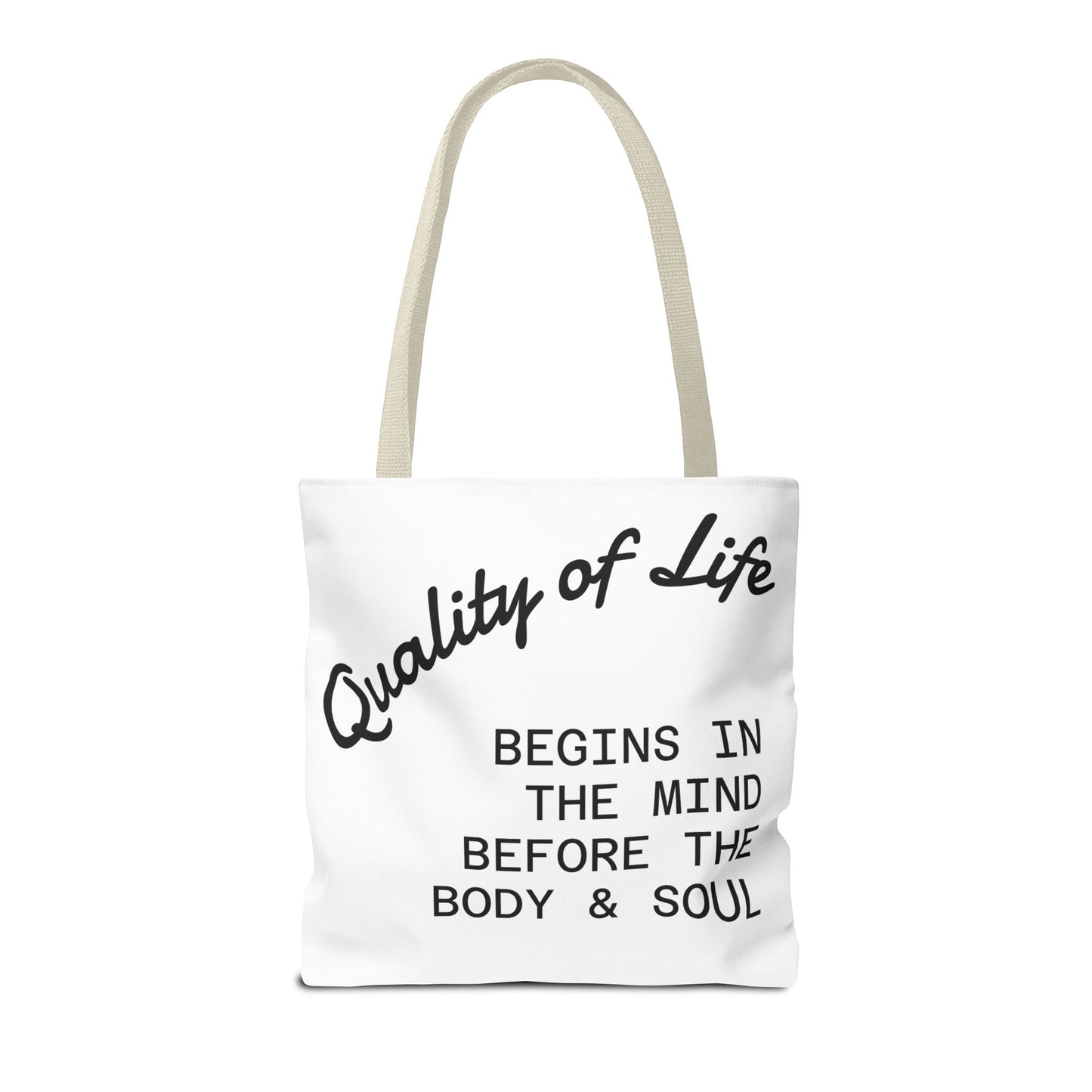 Mindful Living Tote Bag | Inspirational Daily Reminder, Eco-Friendly Gift, Motivational Quote Bag, Shopping Tote, Yoga Accessory