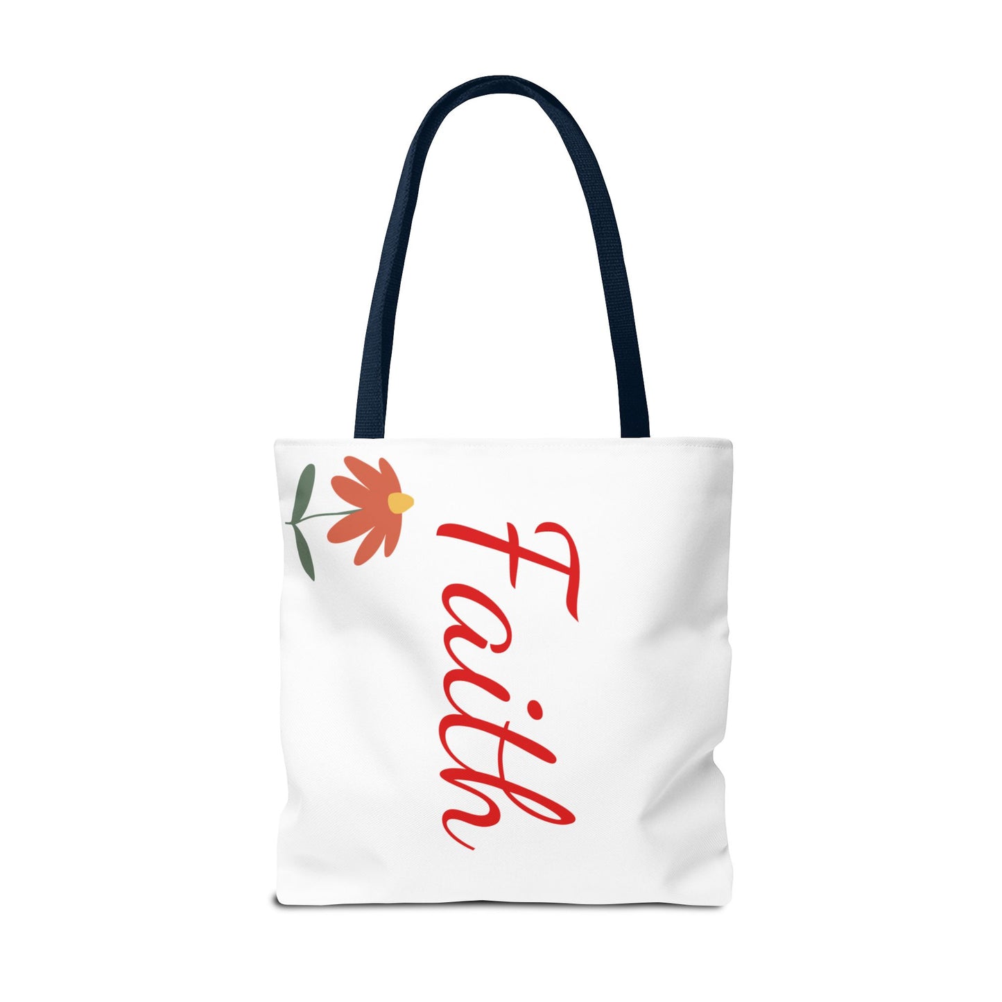 Faith Floral Tote Bag, Motivational Gift for Her, Everyday Use Tote, Inspirational Shopping Bag, Eco-Friendly Bag, Christian Faith Apparel