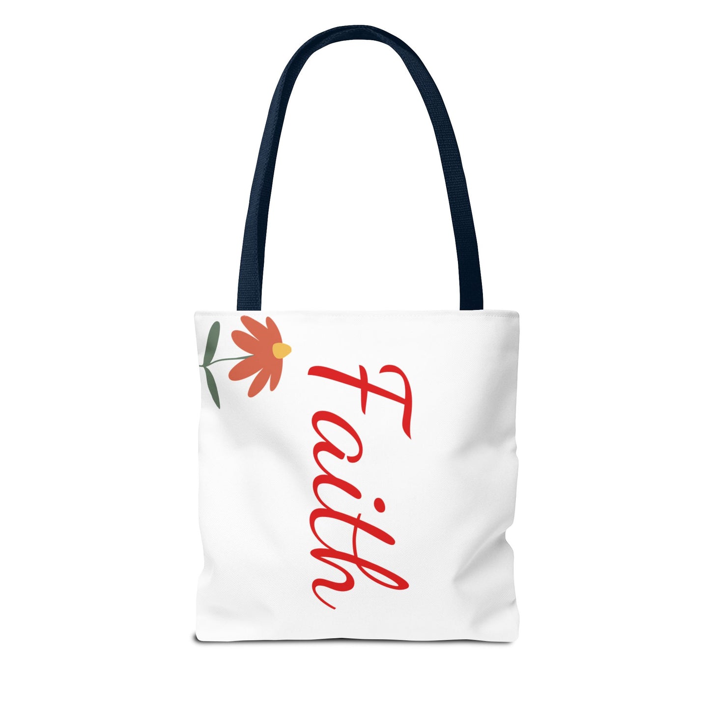 Faith Floral Tote Bag, Motivational Gift for Her, Everyday Use Tote, Inspirational Shopping Bag, Eco-Friendly Bag, Christian Faith Apparel