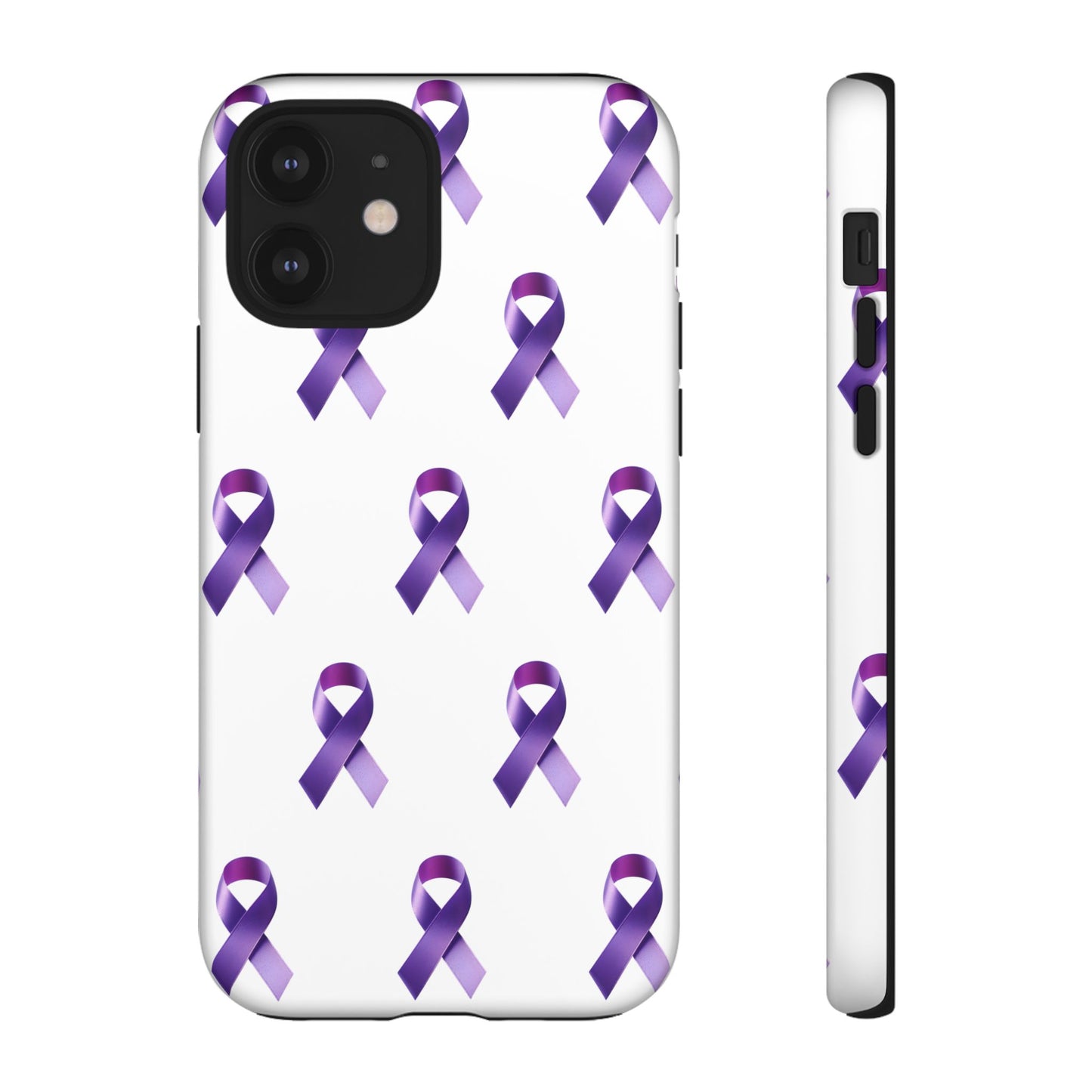 Purple Ribbon Phone Case, Tough Cases for Cancer Awareness, Gift for Loved Ones, Supportive Phone Cover, Awareness Merchandise