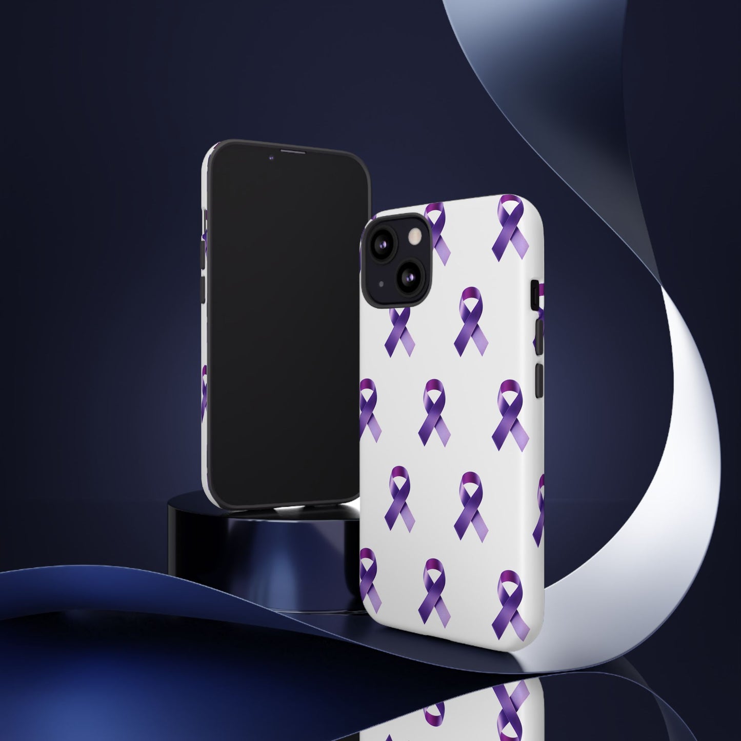 Purple Ribbon Phone Case, Tough Cases for Cancer Awareness, Gift for Loved Ones, Supportive Phone Cover, Awareness Merchandise
