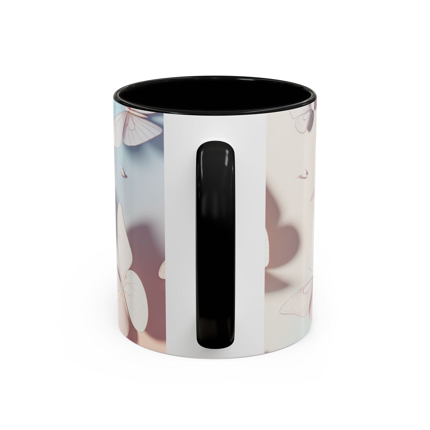 Elegant Butterfly Accent Coffee Mug, Floral Gift, Home Decor, Butterfly Design, Perfect for Birthdays, Nature Lovers