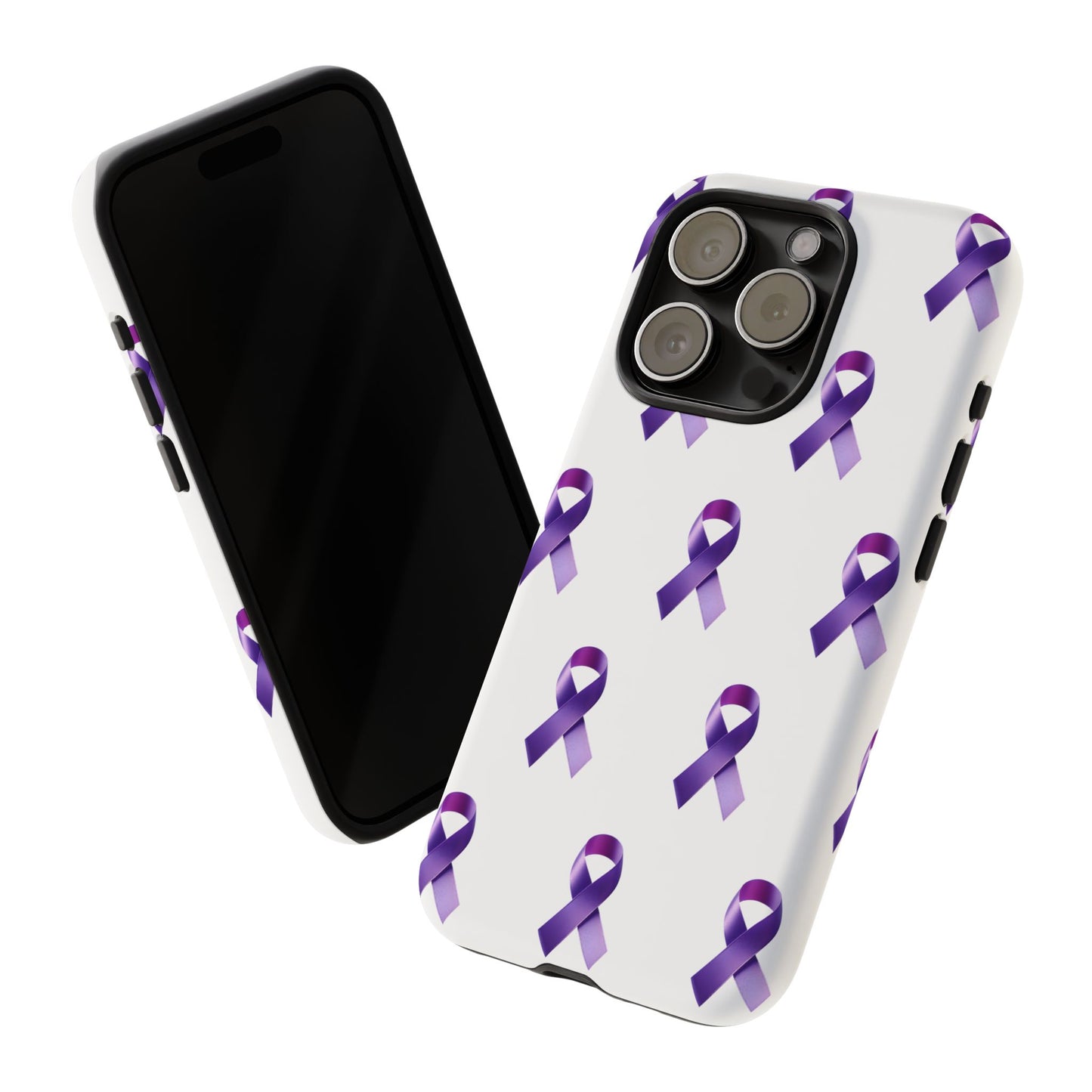 Purple Ribbon Phone Case, Tough Cases for Cancer Awareness, Gift for Loved Ones, Supportive Phone Cover, Awareness Merchandise