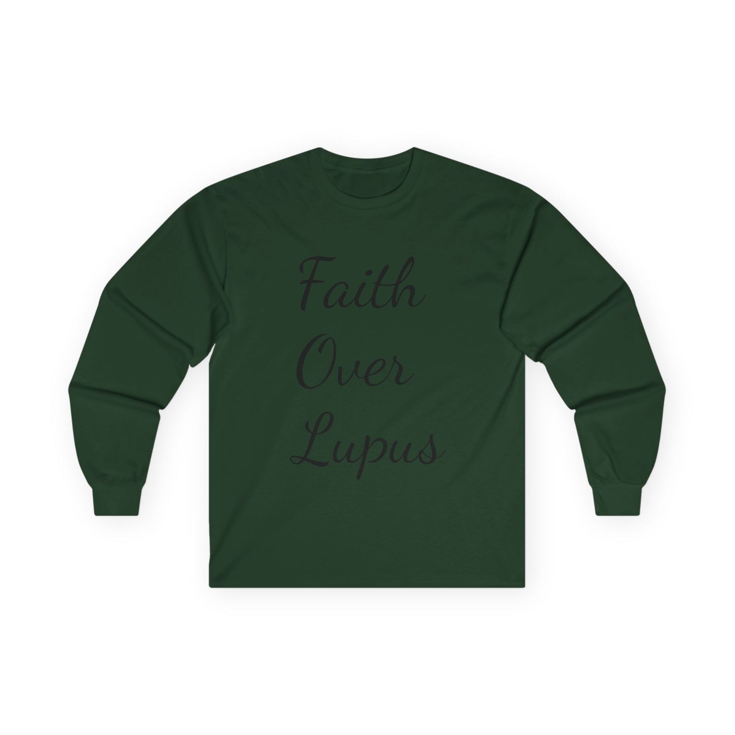 Copy of Faith Over Lupus Unisex Long Sleeve Tee, Inspirational Shirt, Awareness Apparel, Special Occasion Gift, Thoughtful Supportive Wear