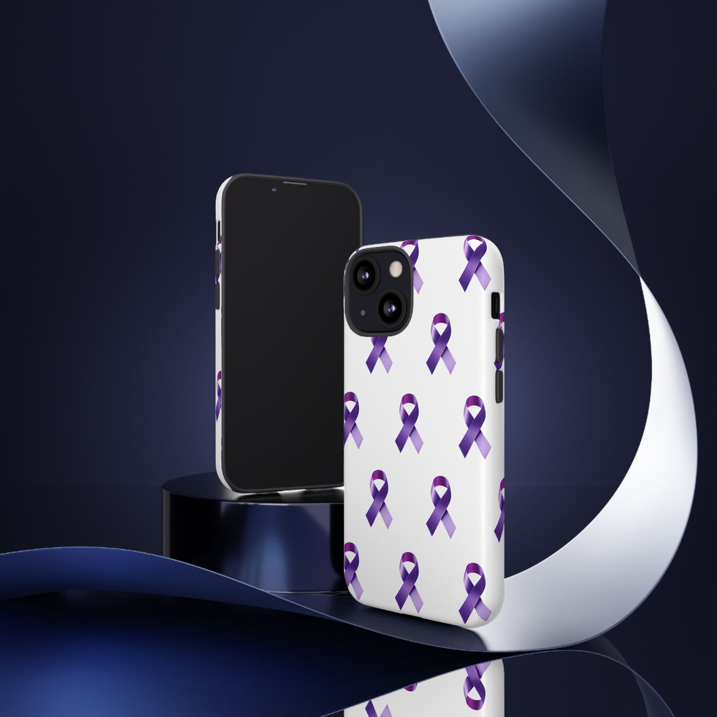 Purple Ribbon Phone Case, Tough Cases for Cancer Awareness, Gift for Loved Ones, Supportive Phone Cover, Awareness Merchandise