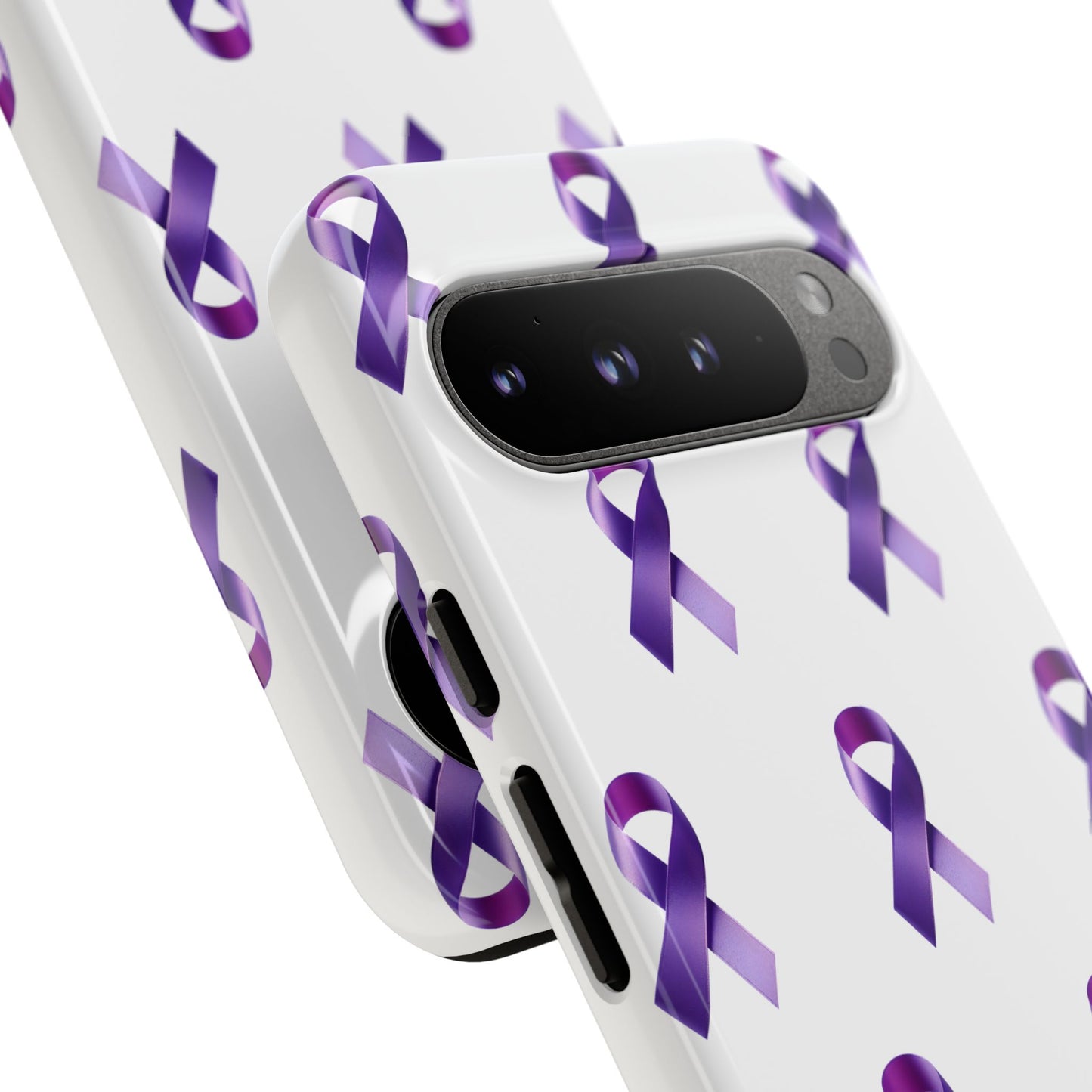 Purple Ribbon Phone Case, Tough Cases for Cancer Awareness, Gift for Loved Ones, Supportive Phone Cover, Awareness Merchandise