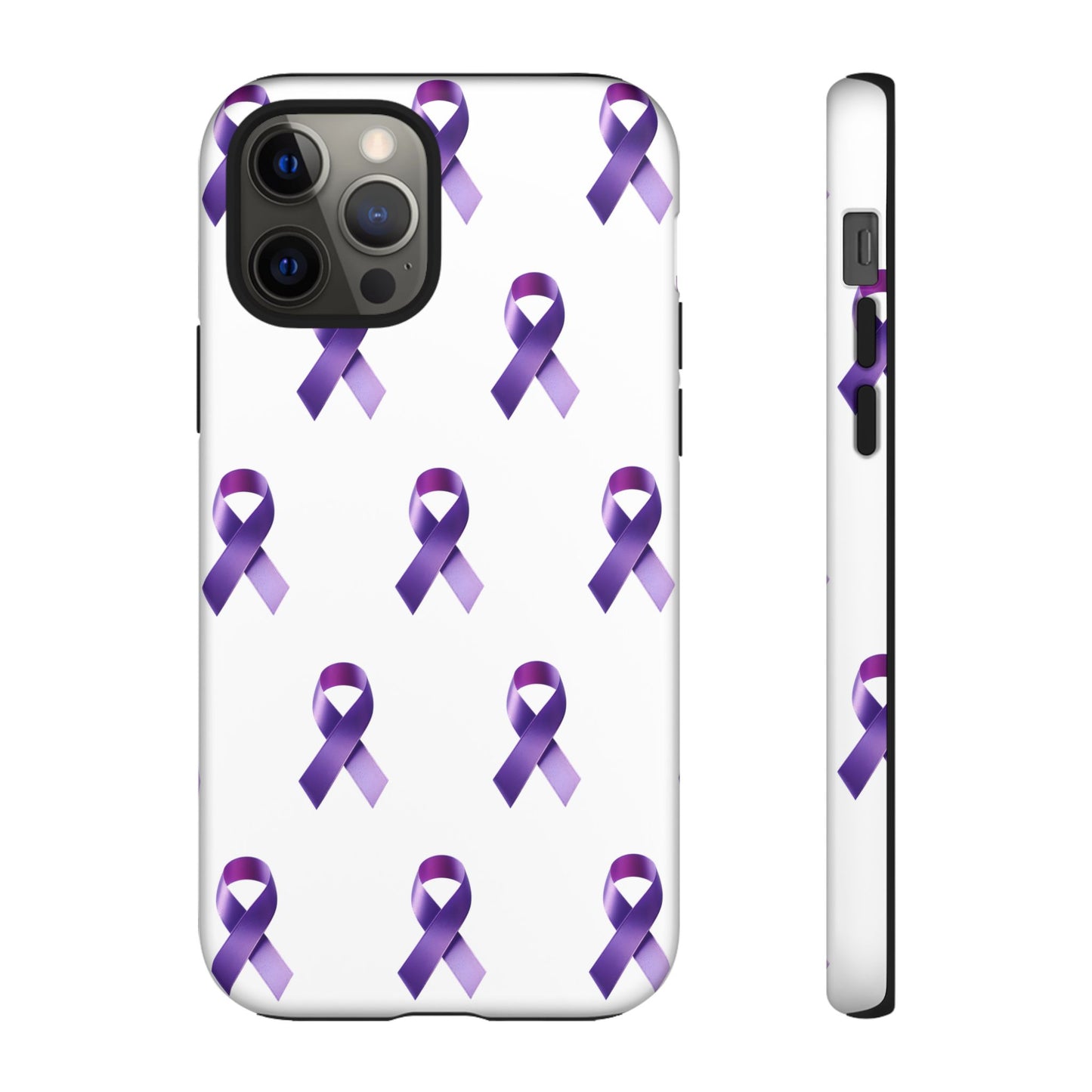 Purple Ribbon Phone Case, Tough Cases for Cancer Awareness, Gift for Loved Ones, Supportive Phone Cover, Awareness Merchandise