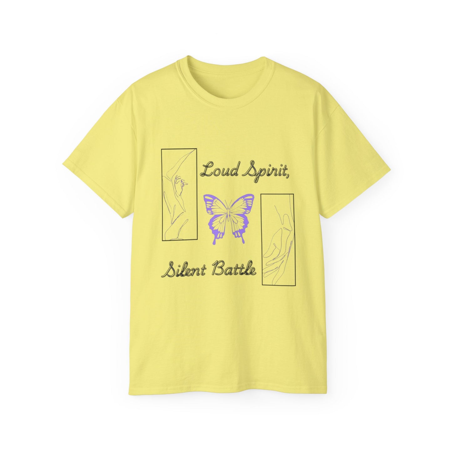 Loud Spirit Butterfly Tee, Inspirational T-Shirt, Unisex Cotton Shirt, Perfect Gift for Friends, Motivational Apparel, Self-Care Reminder