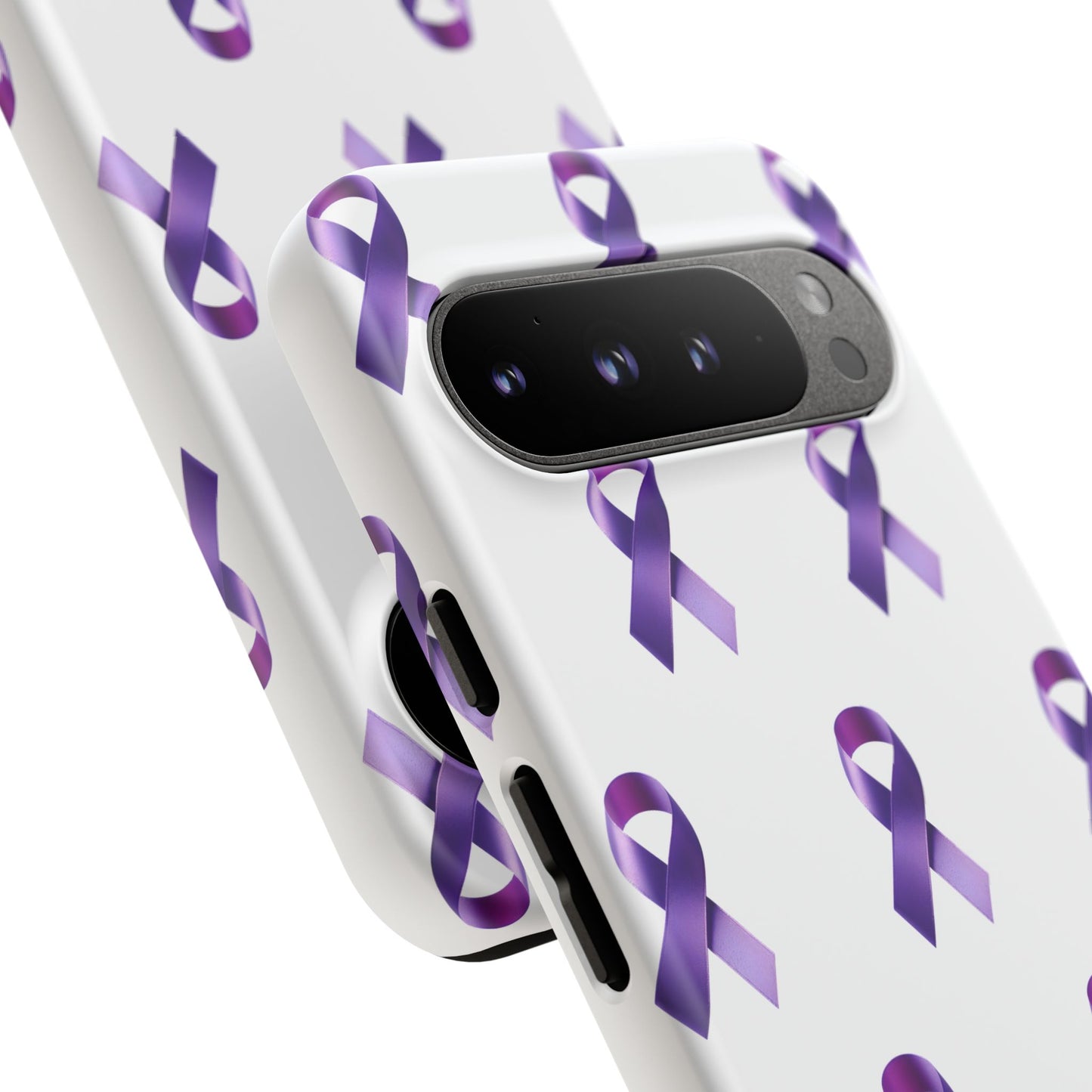 Purple Ribbon Phone Case, Tough Cases for Cancer Awareness, Gift for Loved Ones, Supportive Phone Cover, Awareness Merchandise