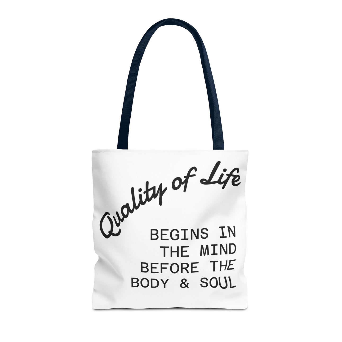 Mindful Living Tote Bag | Inspirational Daily Reminder, Eco-Friendly Gift, Motivational Quote Bag, Shopping Tote, Yoga Accessory