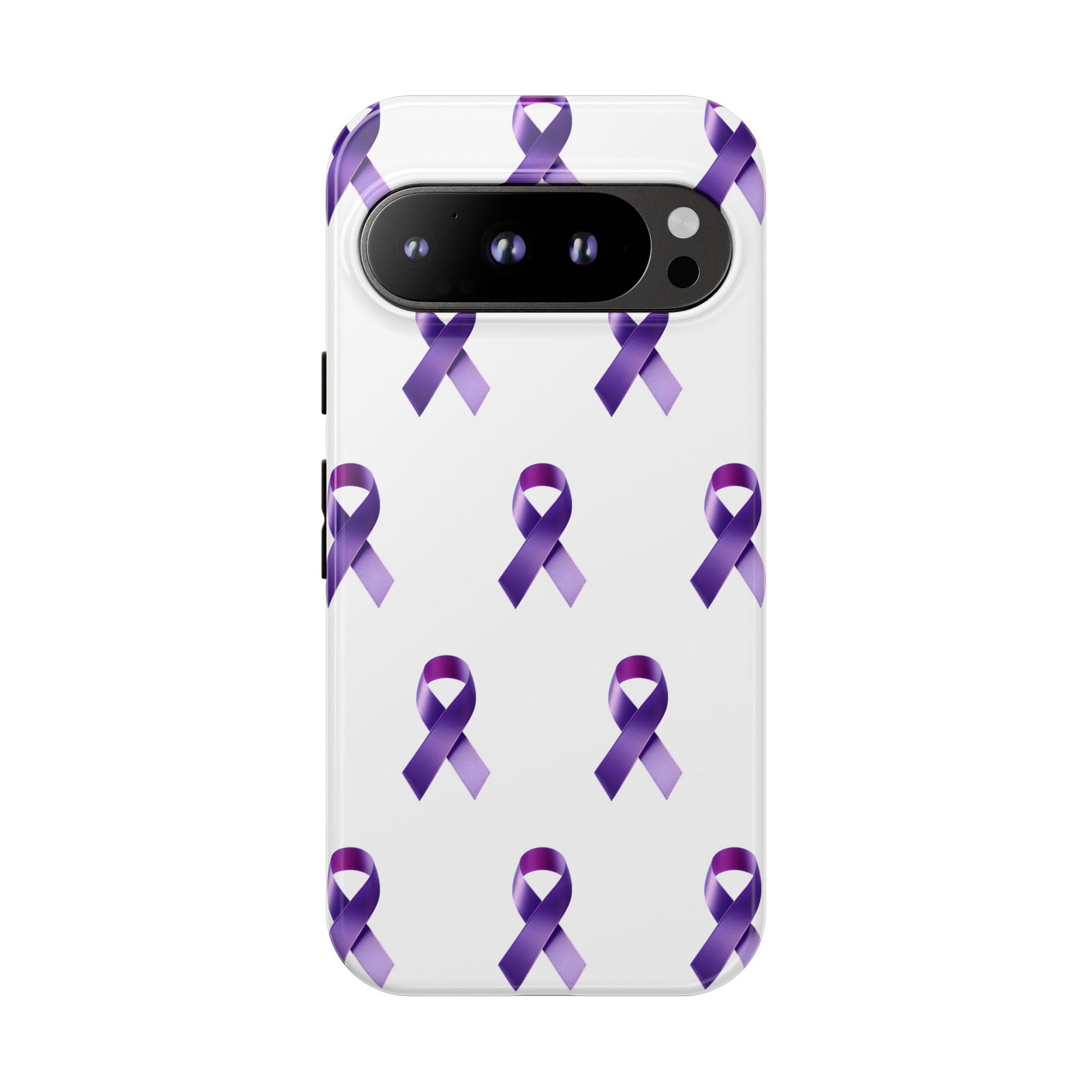 Purple Ribbon Phone Case, Tough Cases for Cancer Awareness, Gift for Loved Ones, Supportive Phone Cover, Awareness Merchandise