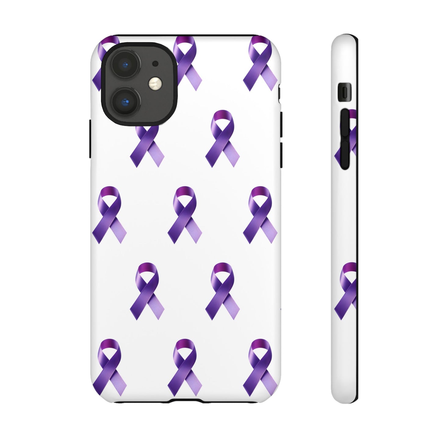 Purple Ribbon Phone Case, Tough Cases for Cancer Awareness, Gift for Loved Ones, Supportive Phone Cover, Awareness Merchandise