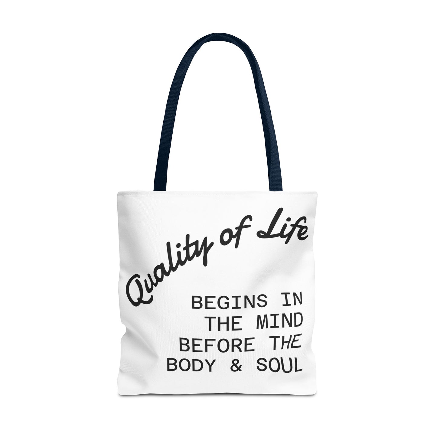 Mindful Living Tote Bag | Inspirational Daily Reminder, Eco-Friendly Gift, Motivational Quote Bag, Shopping Tote, Yoga Accessory