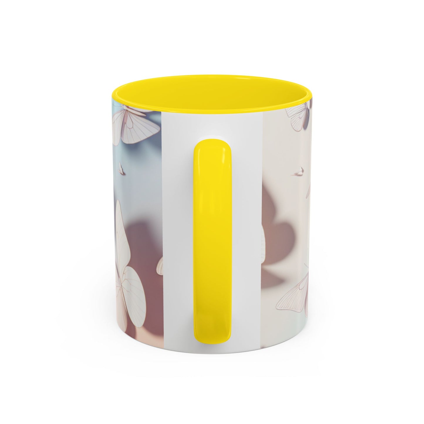 Elegant Butterfly Accent Coffee Mug, Floral Gift, Home Decor, Butterfly Design, Perfect for Birthdays, Nature Lovers