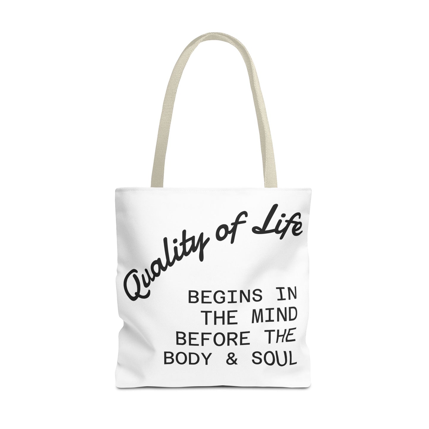 Mindful Living Tote Bag | Inspirational Daily Reminder, Eco-Friendly Gift, Motivational Quote Bag, Shopping Tote, Yoga Accessory