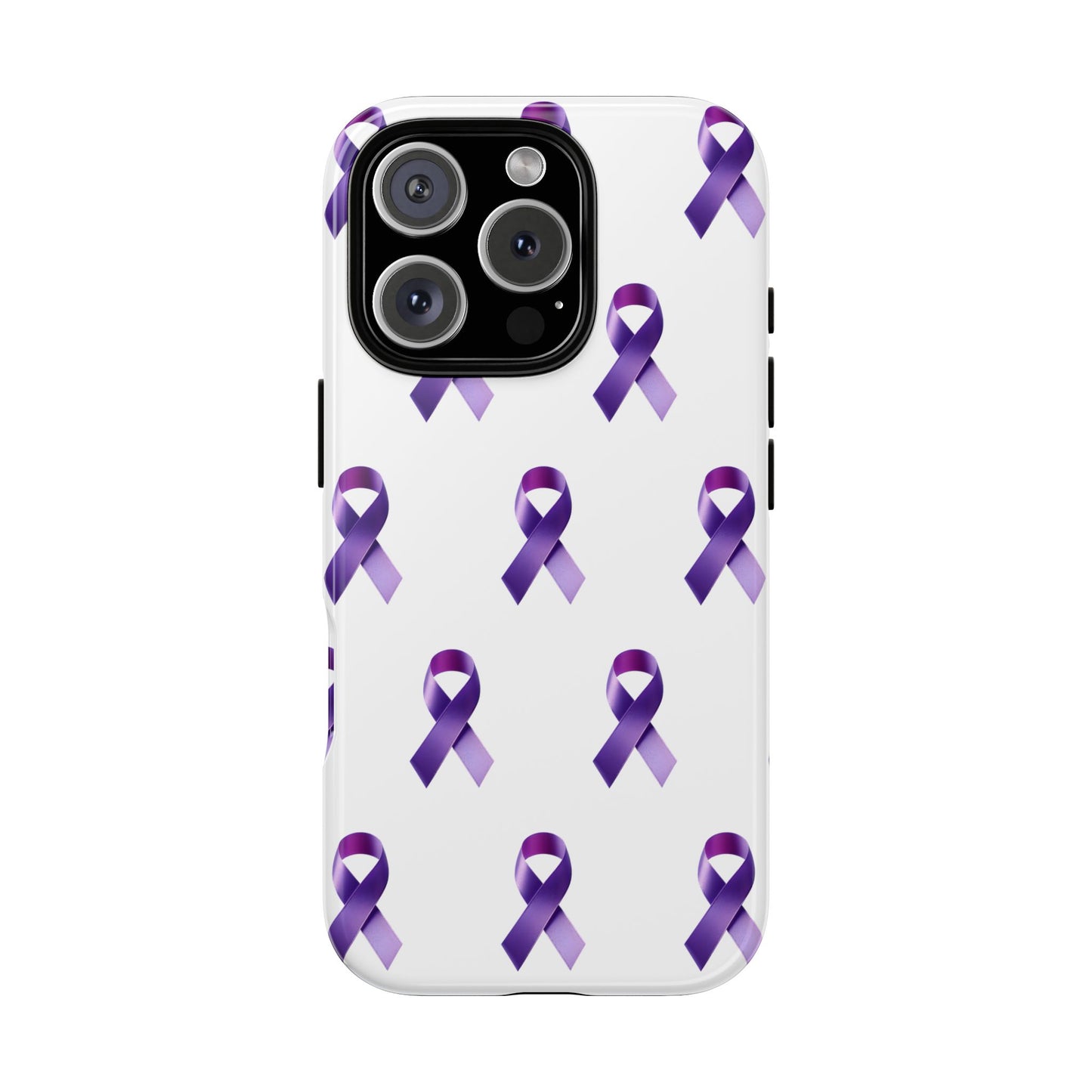 Purple Ribbon Phone Case, Tough Cases for Cancer Awareness, Gift for Loved Ones, Supportive Phone Cover, Awareness Merchandise