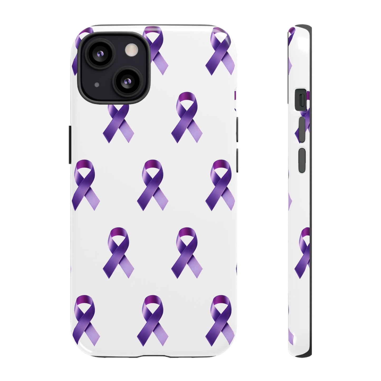 Purple Ribbon Phone Case, Tough Cases for Cancer Awareness, Gift for Loved Ones, Supportive Phone Cover, Awareness Merchandise