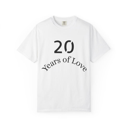 20 Years of Love Anniversary T-Shirt — "1+1=2 I'm With Him" Couple Tee