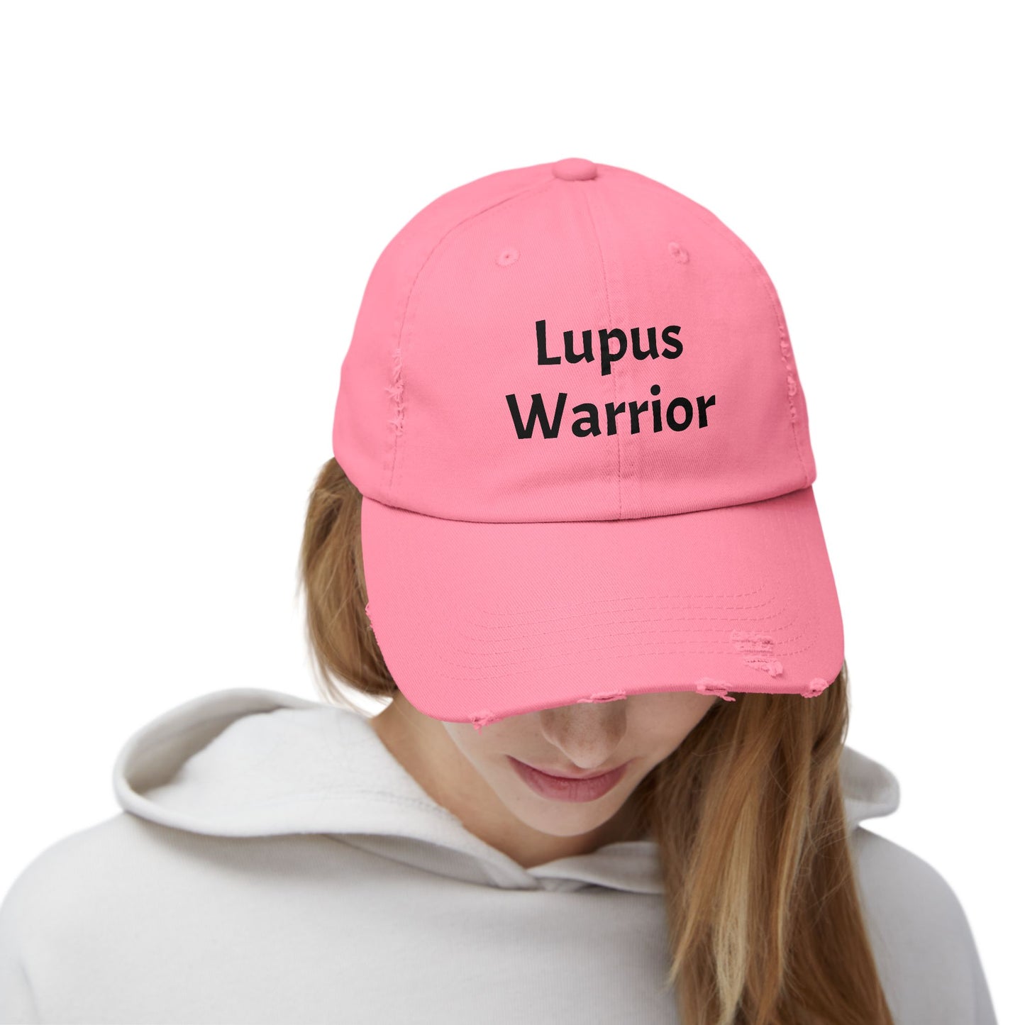 Unisex Distressed Cap for Lupus Warriors, Inspirational Hat for Awareness Events, Gift for Patients, Support Cap, Casual Accessory