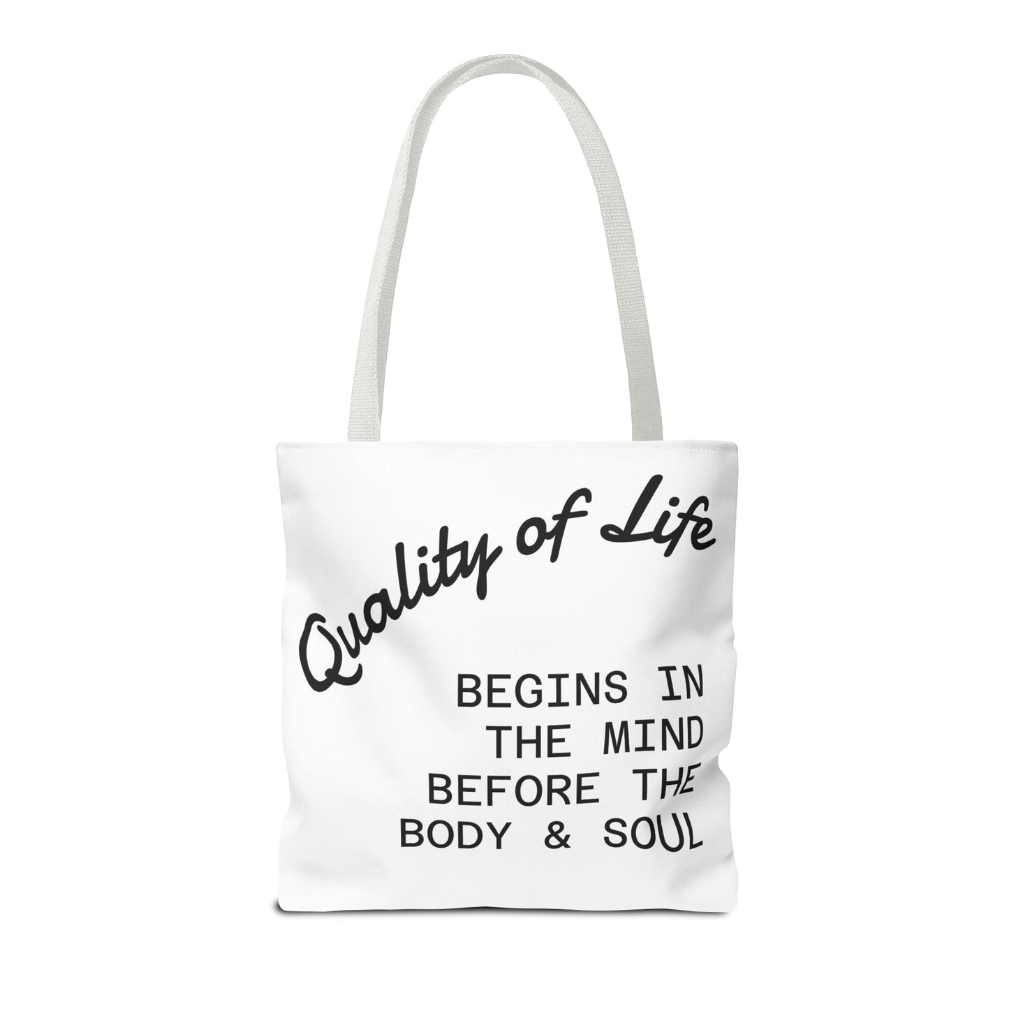 Mindful Living Tote Bag | Inspirational Daily Reminder, Eco-Friendly Gift, Motivational Quote Bag, Shopping Tote, Yoga Accessory