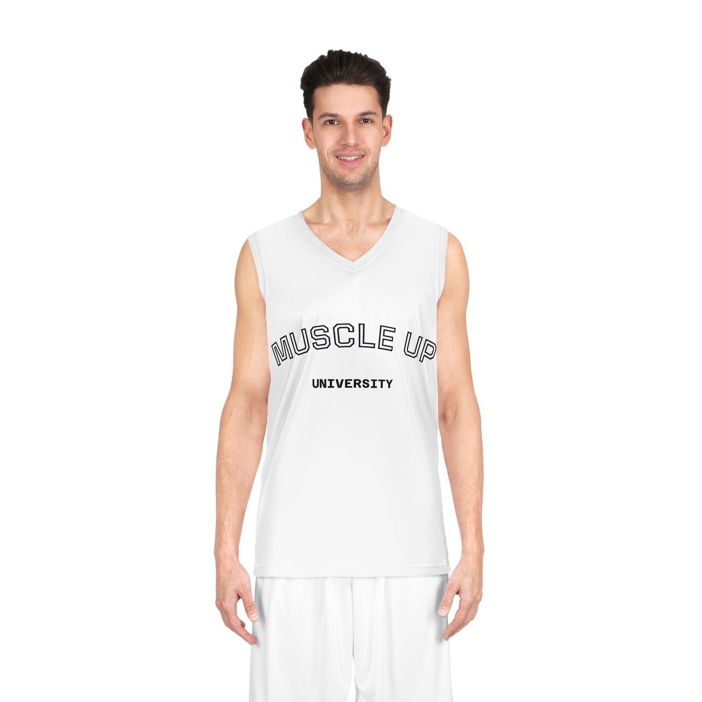 Muscle Up Basketball Jersey, Sports Tank Top, Motivational Athletic Wear, Gifts for Athletes, Summer Sports Apparel