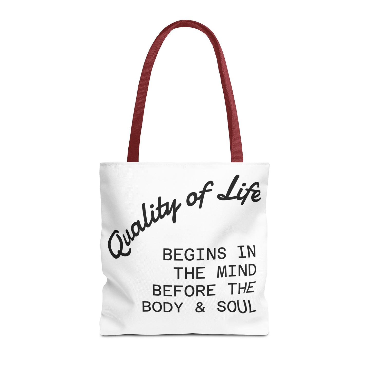 Mindful Living Tote Bag | Inspirational Daily Reminder, Eco-Friendly Gift, Motivational Quote Bag, Shopping Tote, Yoga Accessory