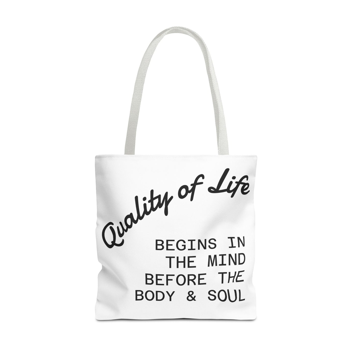 Mindful Living Tote Bag | Inspirational Daily Reminder, Eco-Friendly Gift, Motivational Quote Bag, Shopping Tote, Yoga Accessory