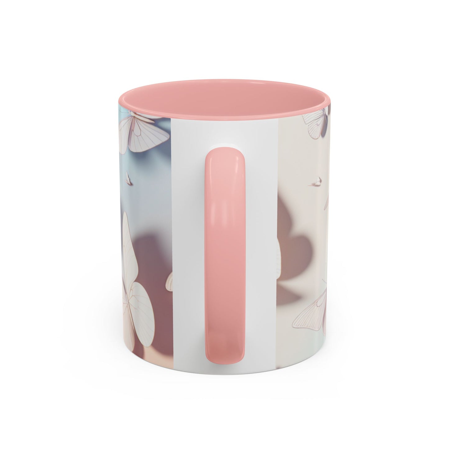 Elegant Butterfly Accent Coffee Mug, Floral Gift, Home Decor, Butterfly Design, Perfect for Birthdays, Nature Lovers