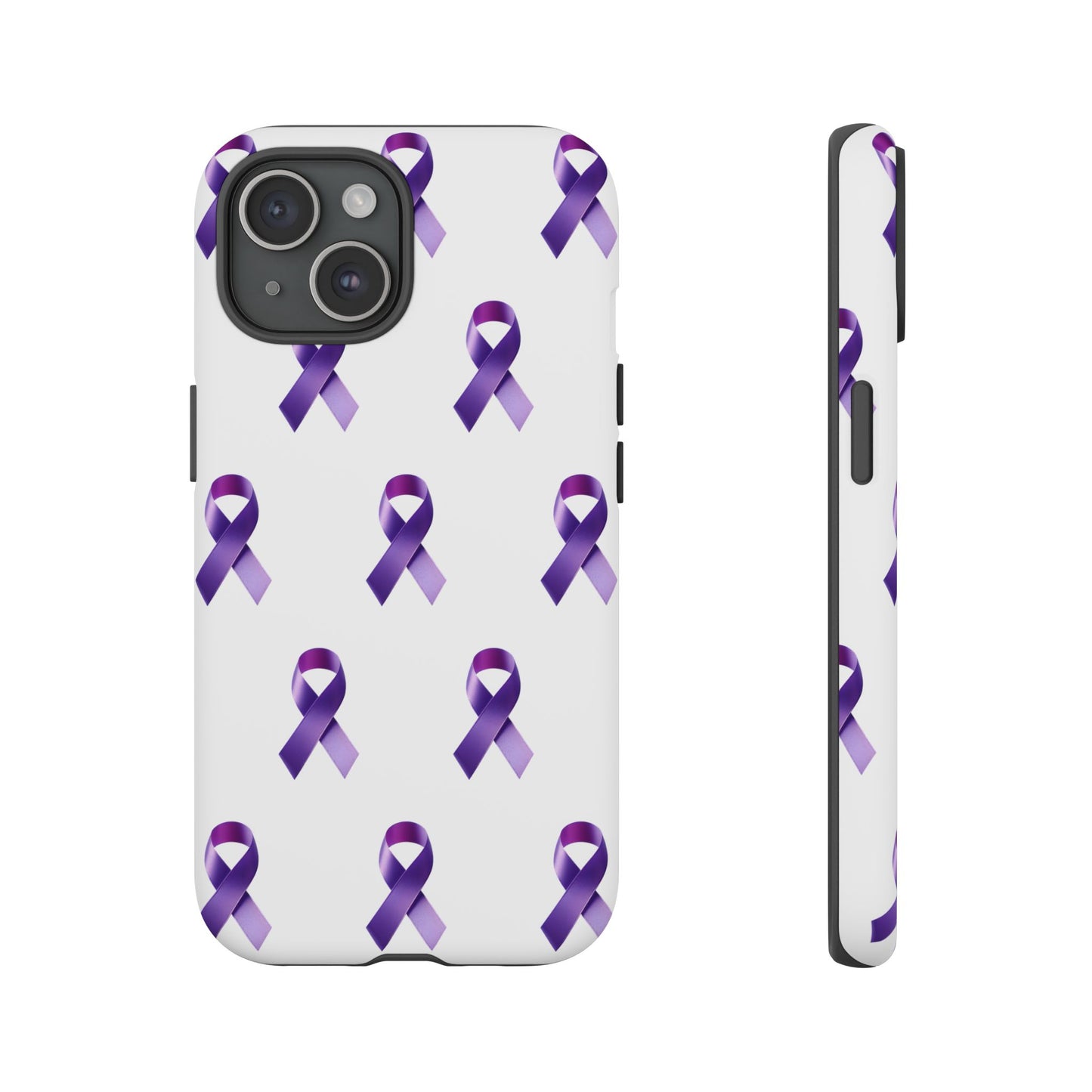 Purple Ribbon Phone Case, Tough Cases for Cancer Awareness, Gift for Loved Ones, Supportive Phone Cover, Awareness Merchandise