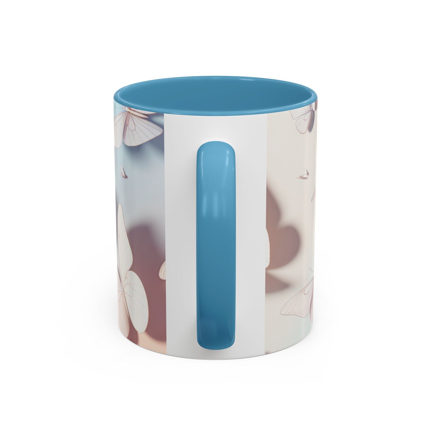 Elegant Butterfly Accent Coffee Mug, Floral Gift, Home Decor, Butterfly Design, Perfect for Birthdays, Nature Lovers